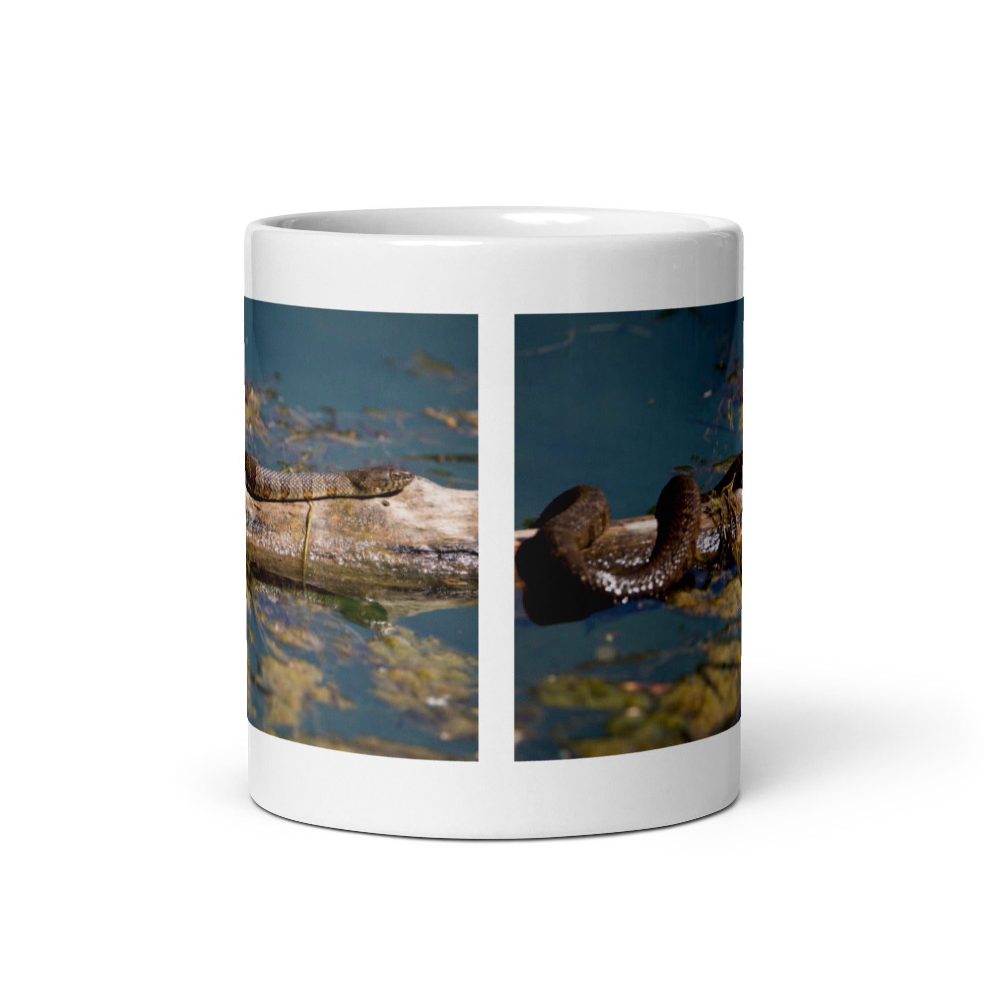 "Water Snake Mug #1: The Serpentine Swimmer (Ceramic)"