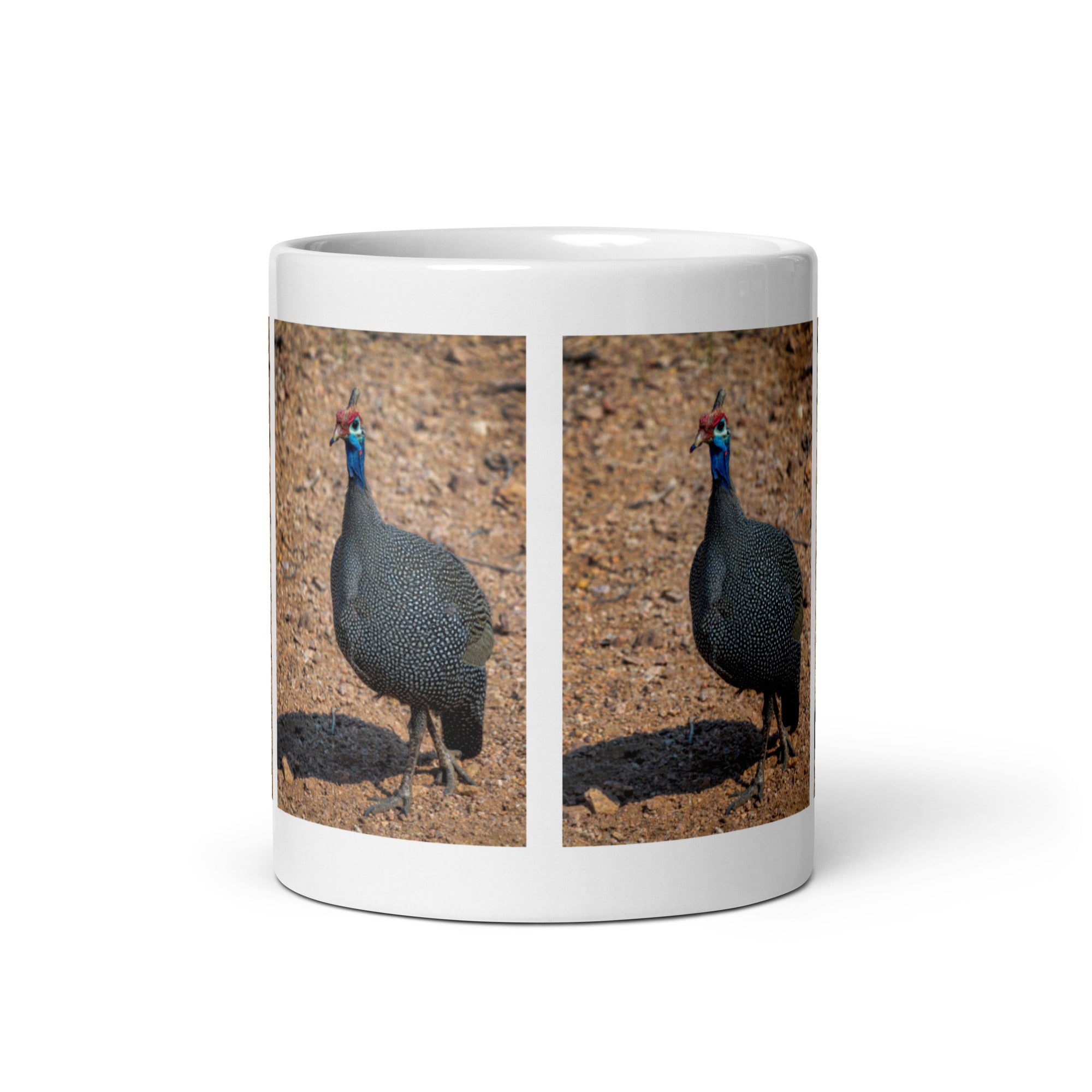 "Guinea Fowl Mug #1: The Spotted Sentinel (Ceramic)"