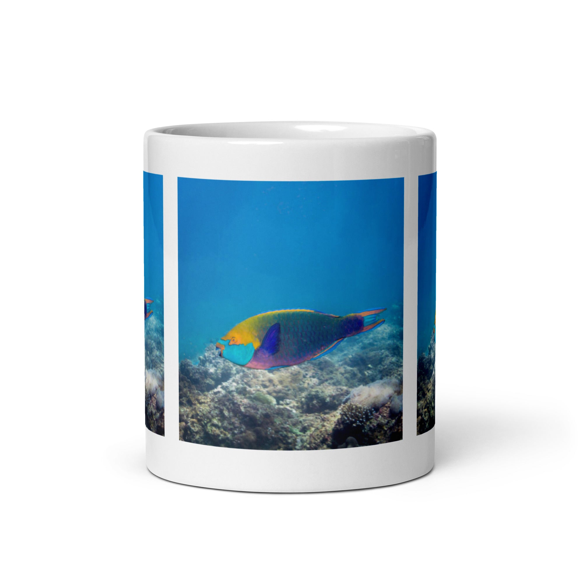 "Parrotfish Mug #1: The Coral Reef Sculptor (Ceramic)"