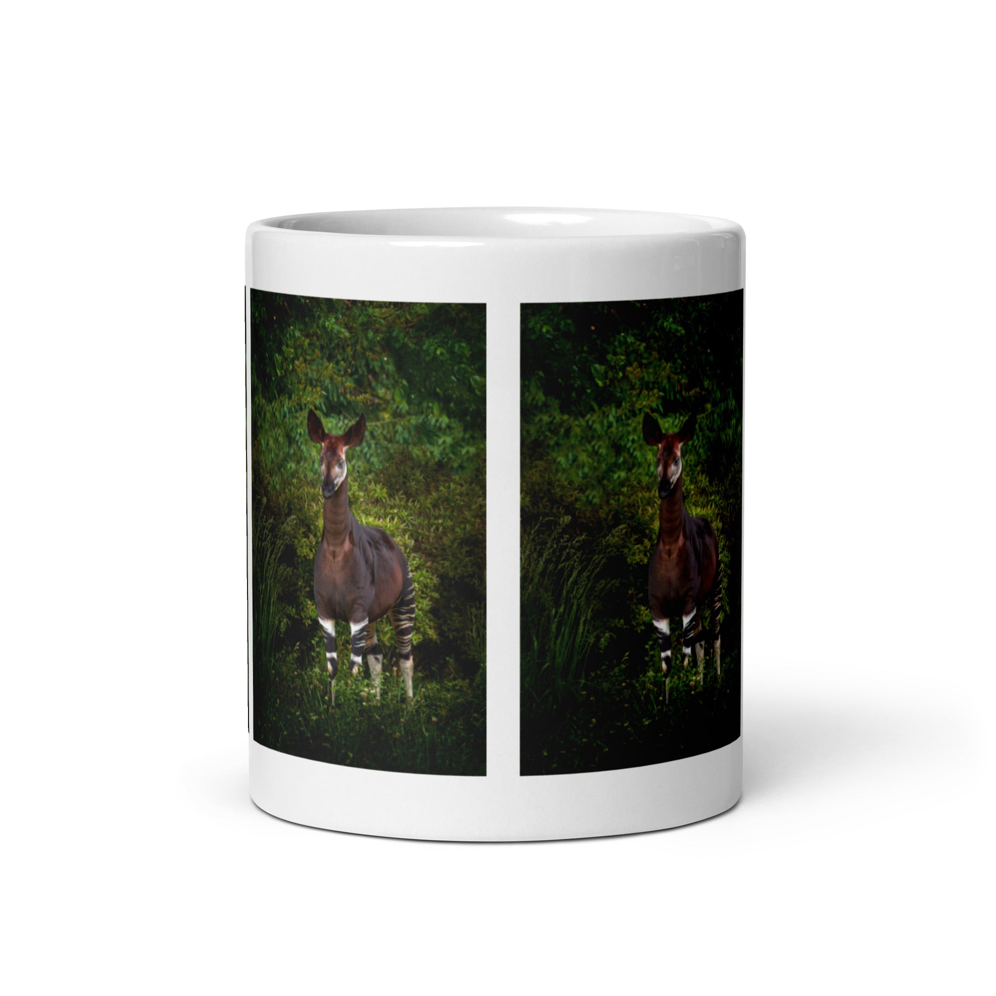 "Okapi Mug #1: The Forest Zebra (Ceramic)"