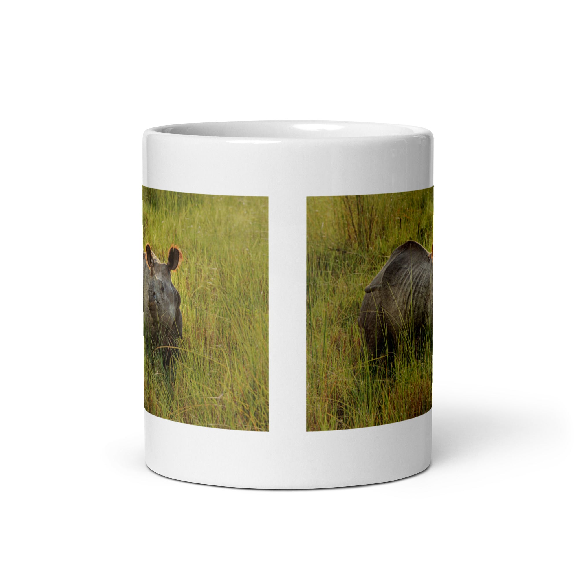 "Rhinoceros Mug #1: The Armored Grazer (Ceramic)"