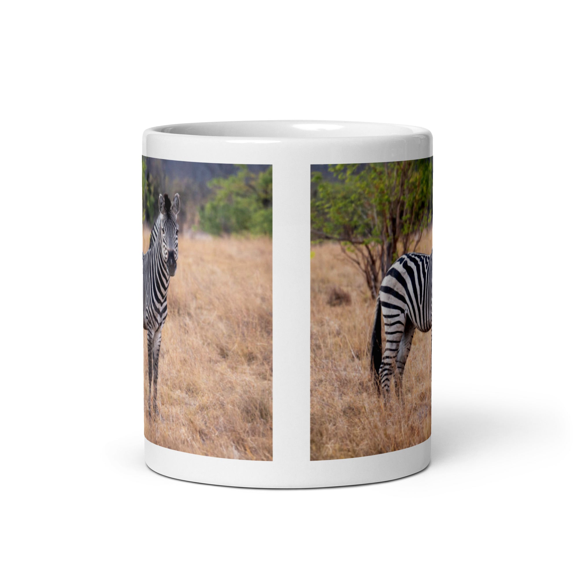 "Zebra Mug #1: The Striped Wanderer (Ceramic)"