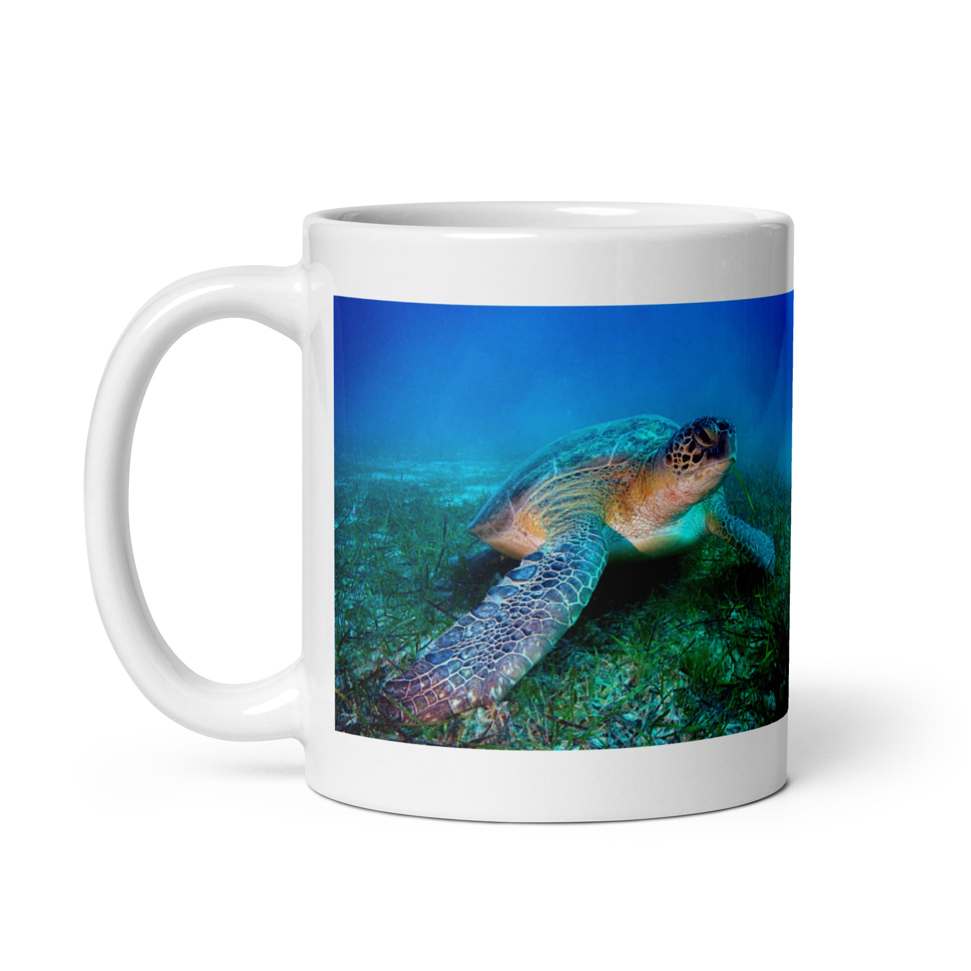 "Sea Turtle Ceramic Mug #1:  Serenity and Wisdom of the Ocean  (Ceramic)"