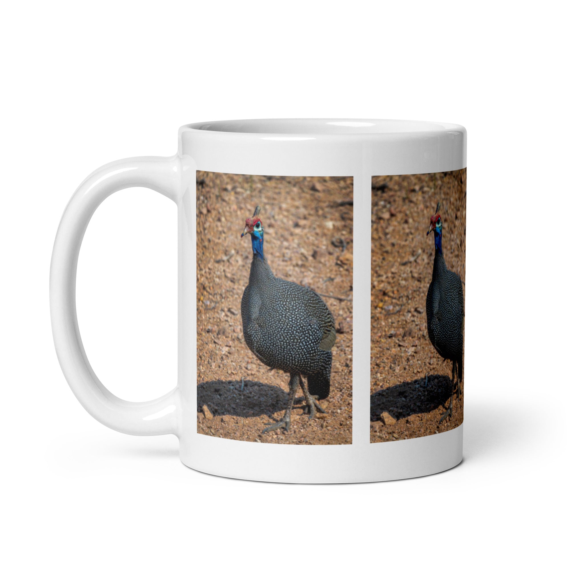 "Guinea Fowl Mug #1: The Spotted Sentinel (Ceramic)"