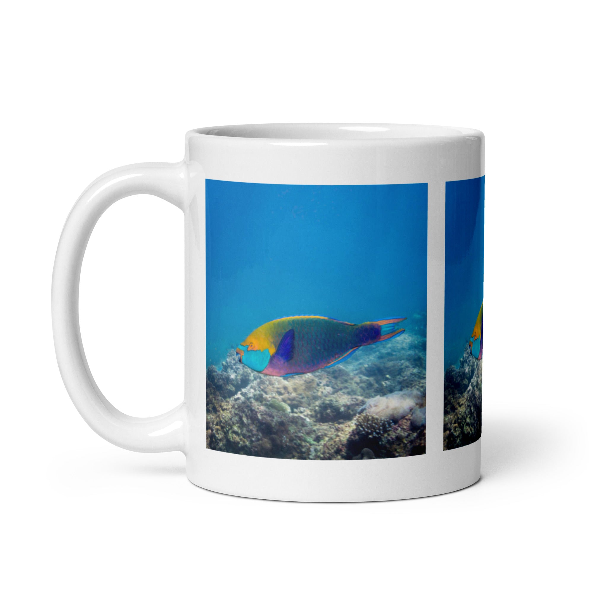 "Parrotfish Mug #1: The Coral Reef Sculptor (Ceramic)"