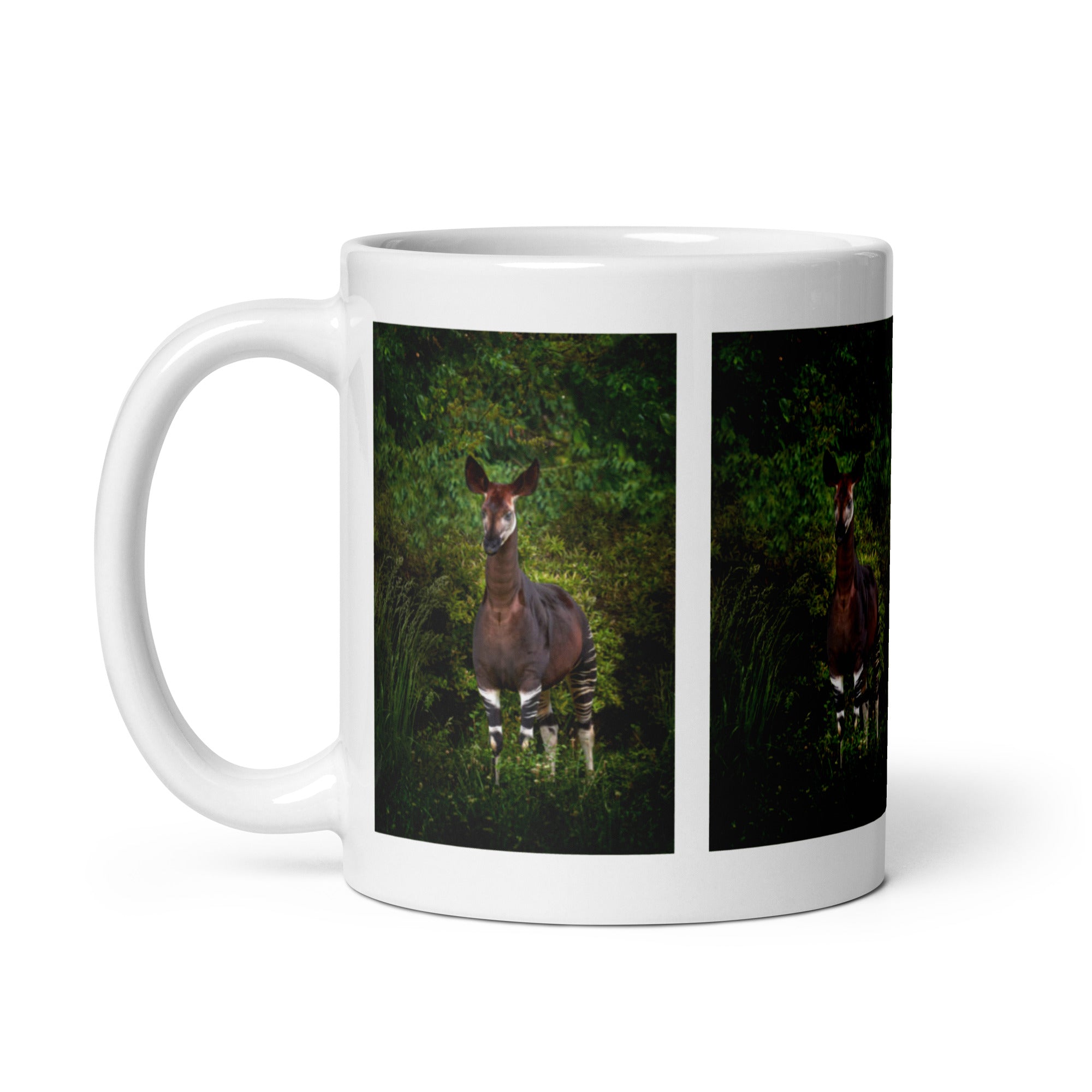 "Okapi Mug #1: The Forest Zebra (Ceramic)"