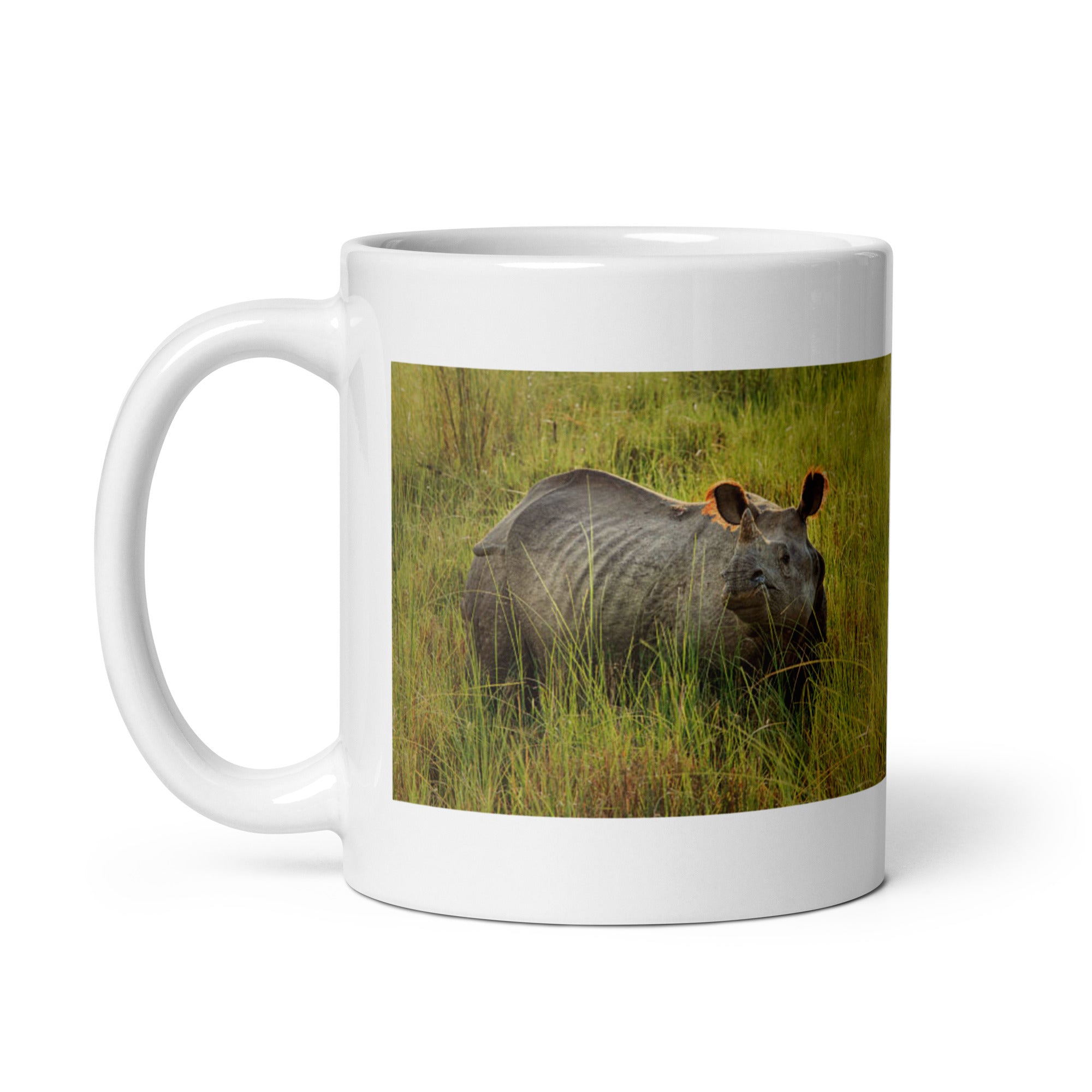 "Rhinoceros Mug #1: The Armored Grazer (Ceramic)"