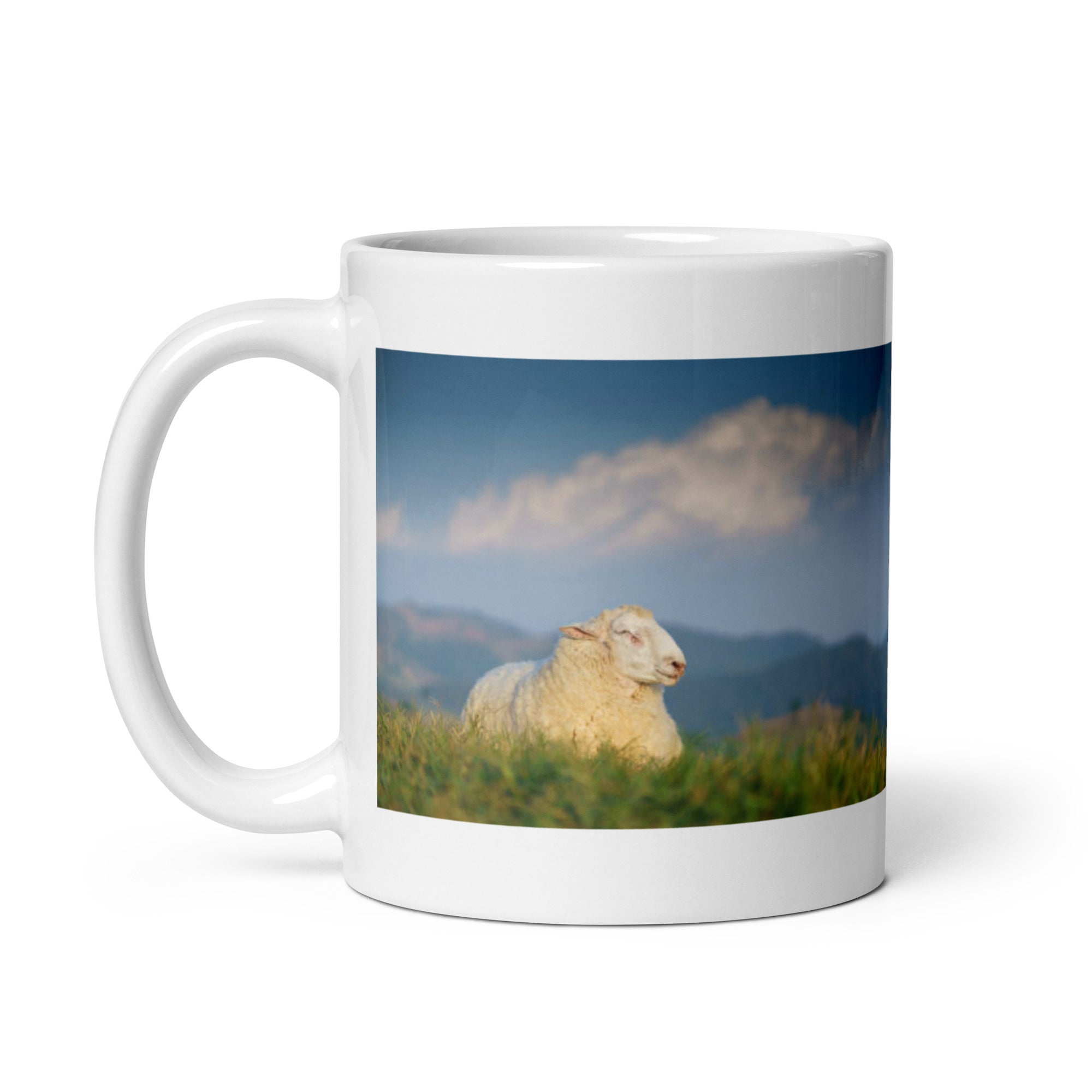 "Sheep Mug #1: The Flock's Follower (Ceramic)"