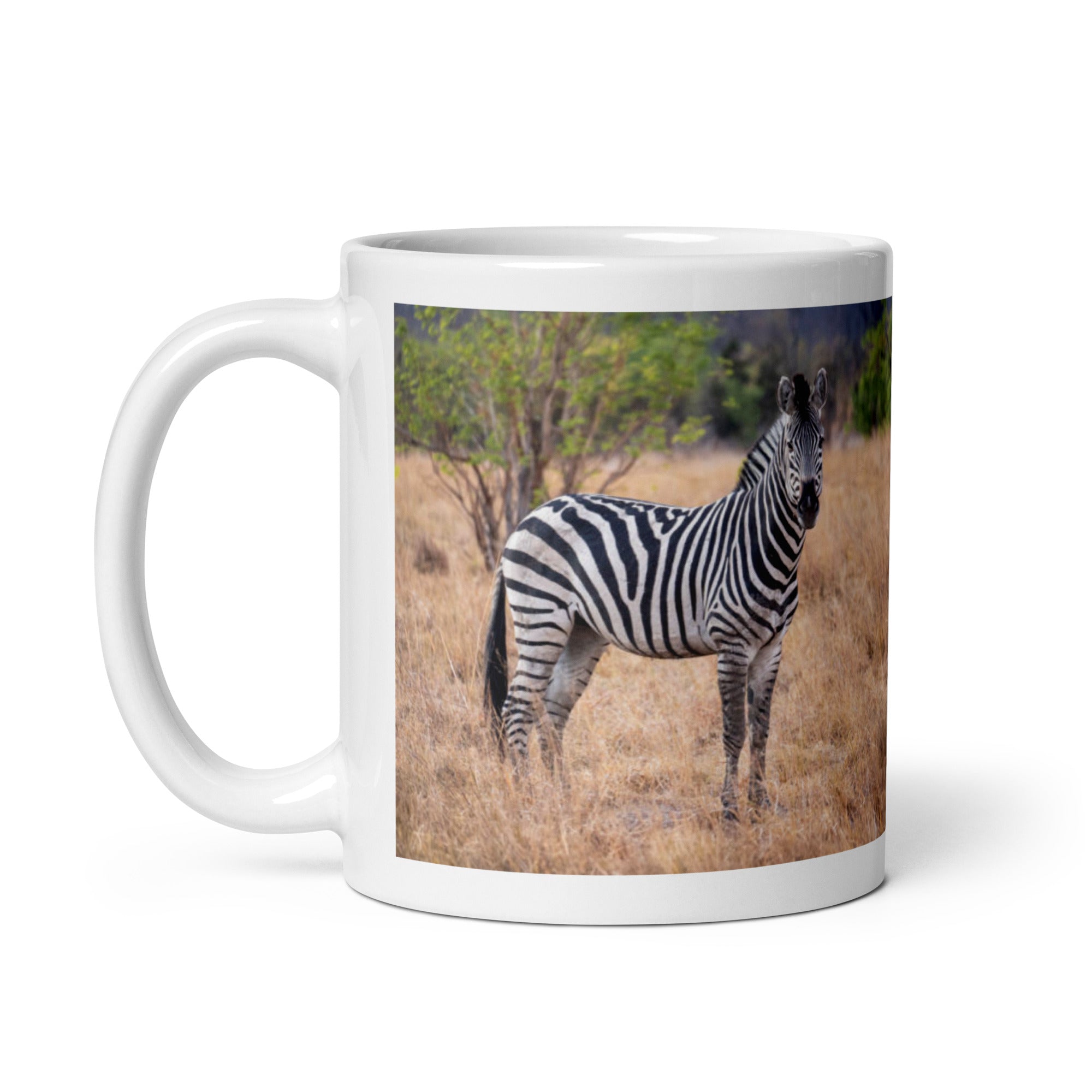 "Zebra Mug #1: The Striped Wanderer (Ceramic)"