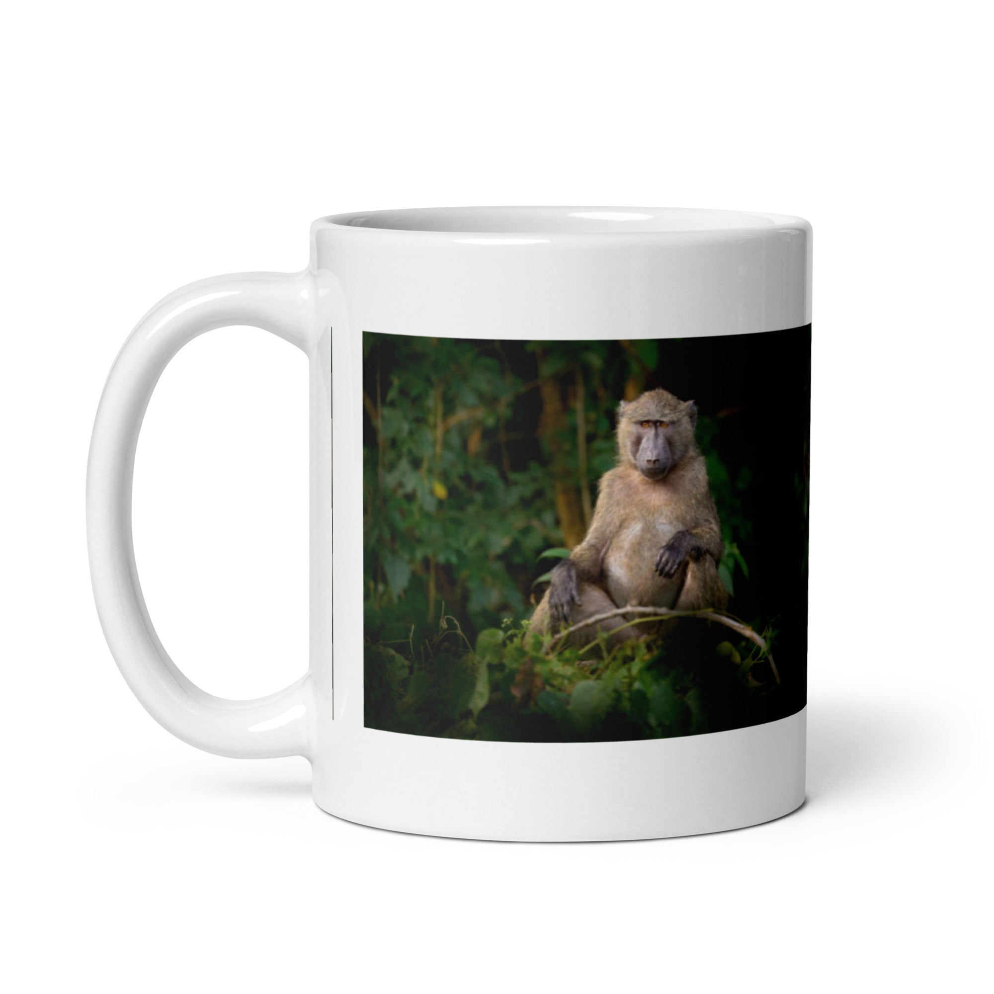 "Baboon Mug #1: The Savanna Socialite (Ceramic)"