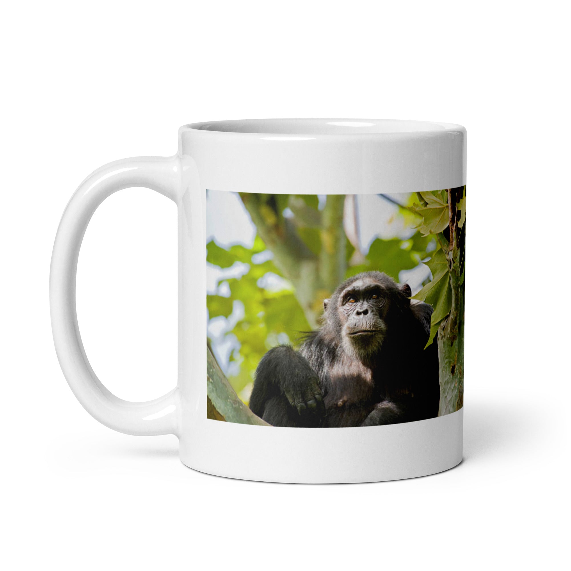 "Chimpanzee Mug #1: The Tool-Wielding Thinker (Ceramic)"