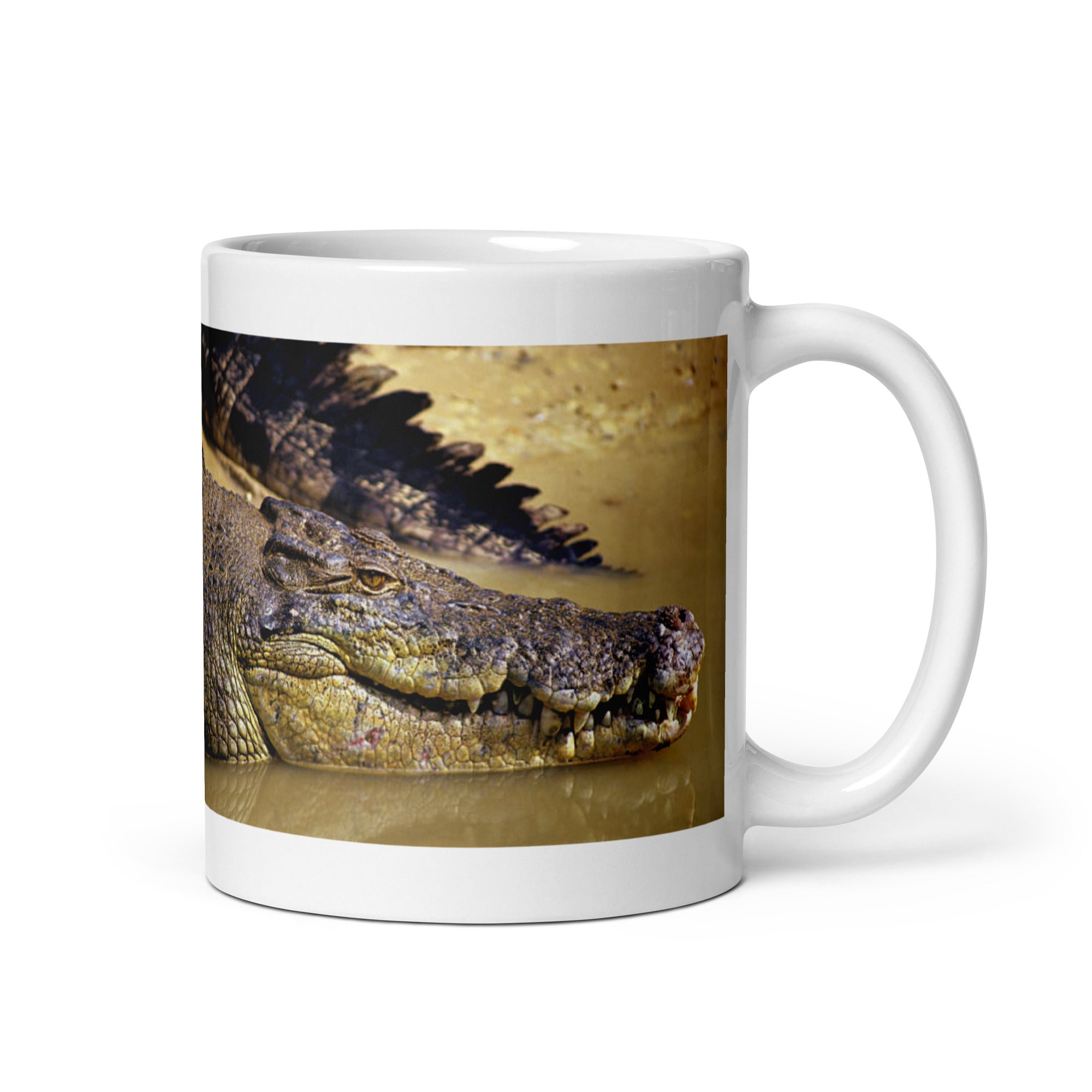 "Crocodile Mug #1:  Power and Majesty of the Swamp (Ceramic)" - 0