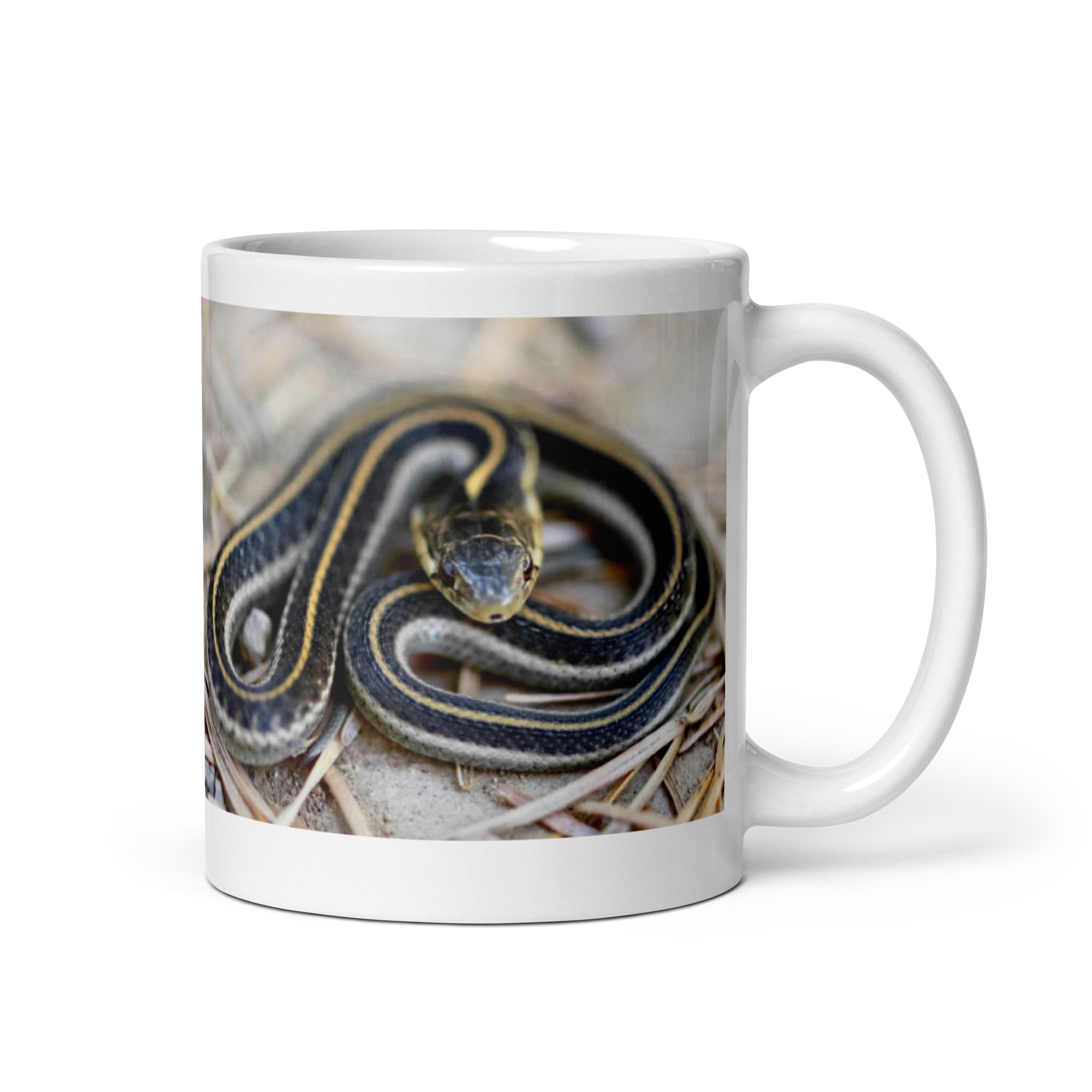 "Garter Snake Mug #1:  Elegance and Simplicity of the Garden  (Ceramic)"