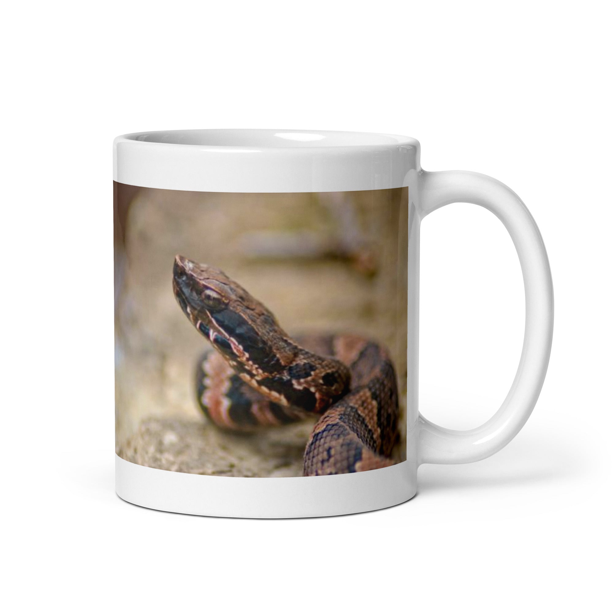 "Moccasin  Mug #1:  Stealth and Strength of the Swamp (Ceramic)" - 0