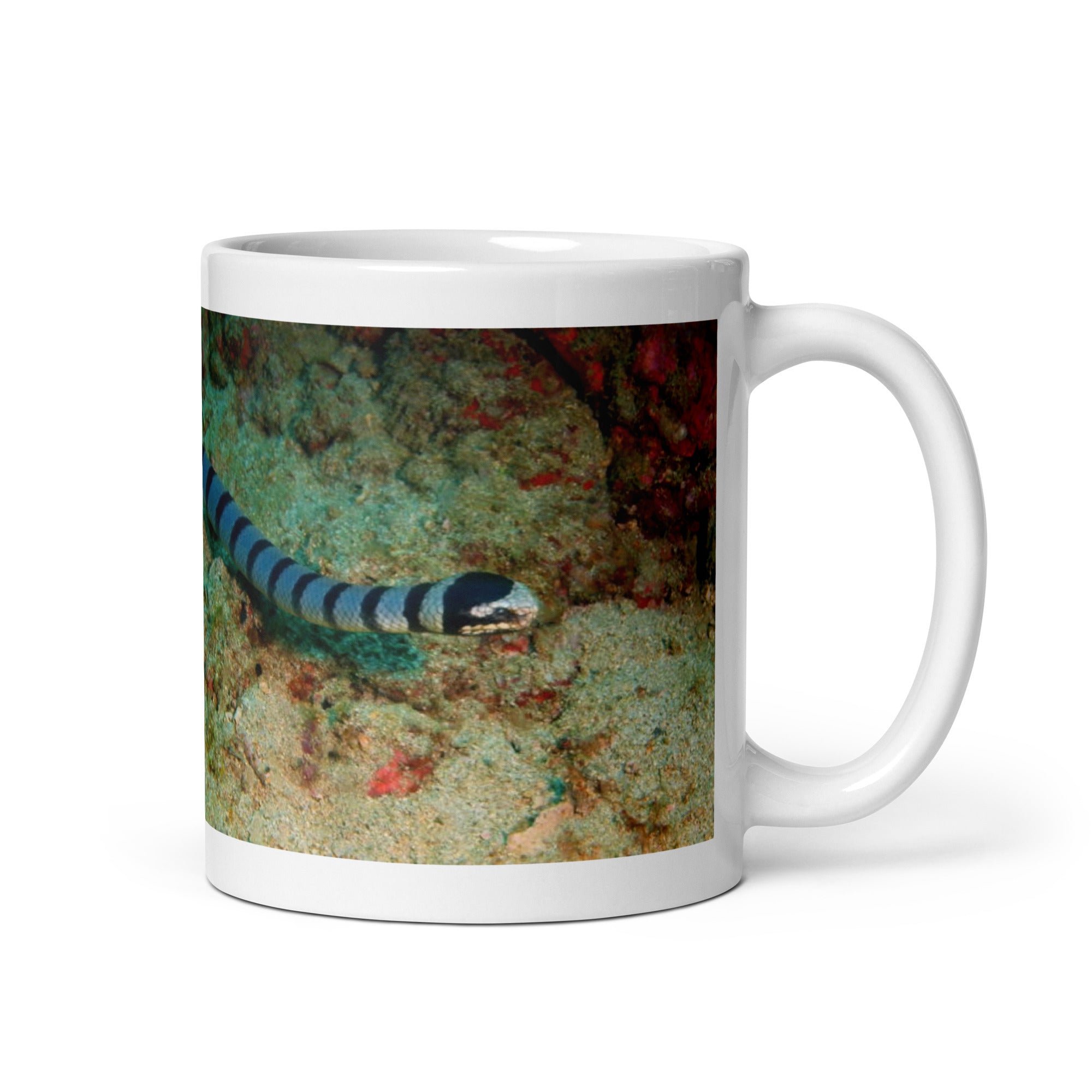 "Sea Snake Mug #1: Grace and Mystery of the Ocean  (Ceramic)" - 0