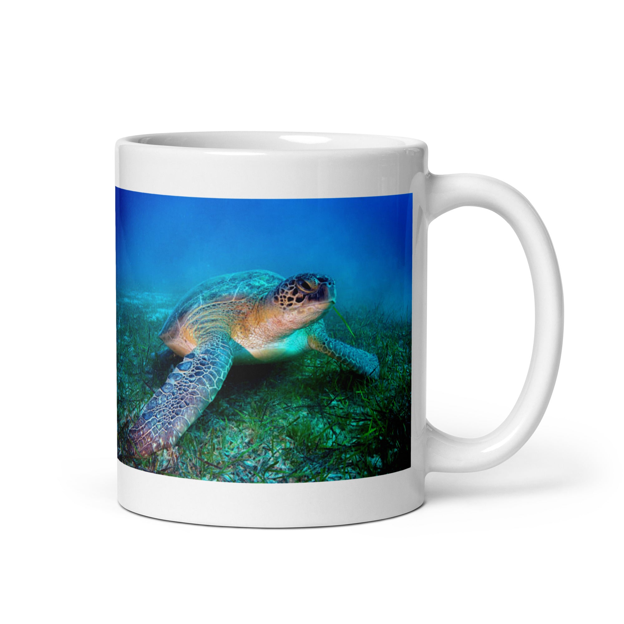 "Sea Turtle Ceramic Mug #1:  Serenity and Wisdom of the Ocean  (Ceramic)"