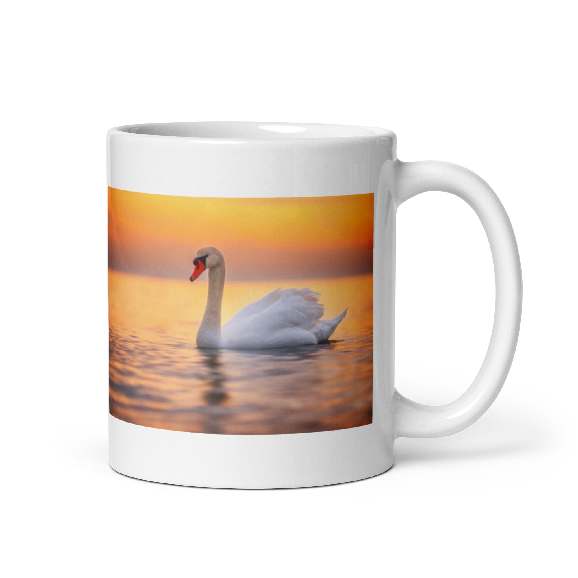 "Swan Mug #1: The Graceful Gliding (Ceramic)"