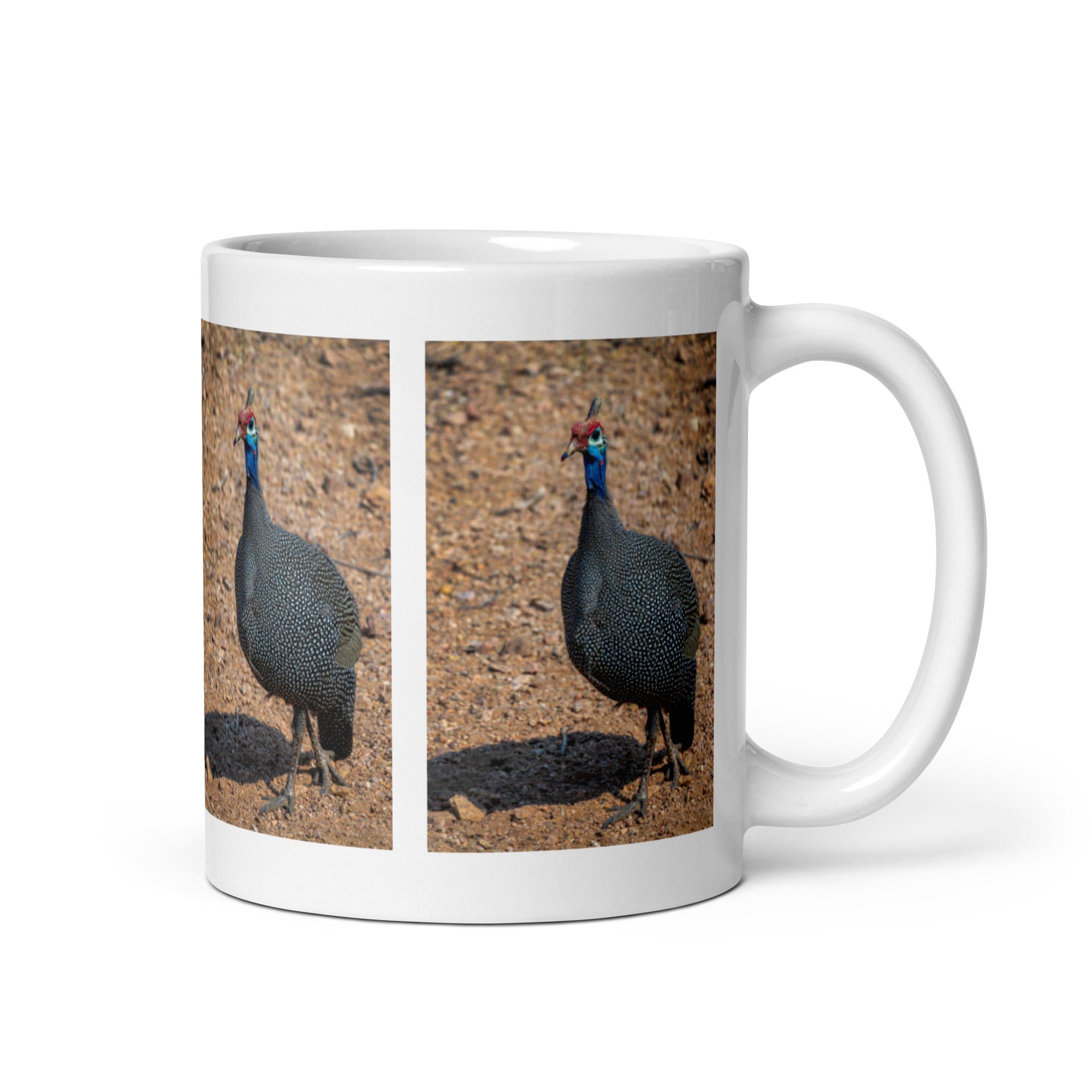 "Guinea Fowl Mug #1: The Spotted Sentinel (Ceramic)"