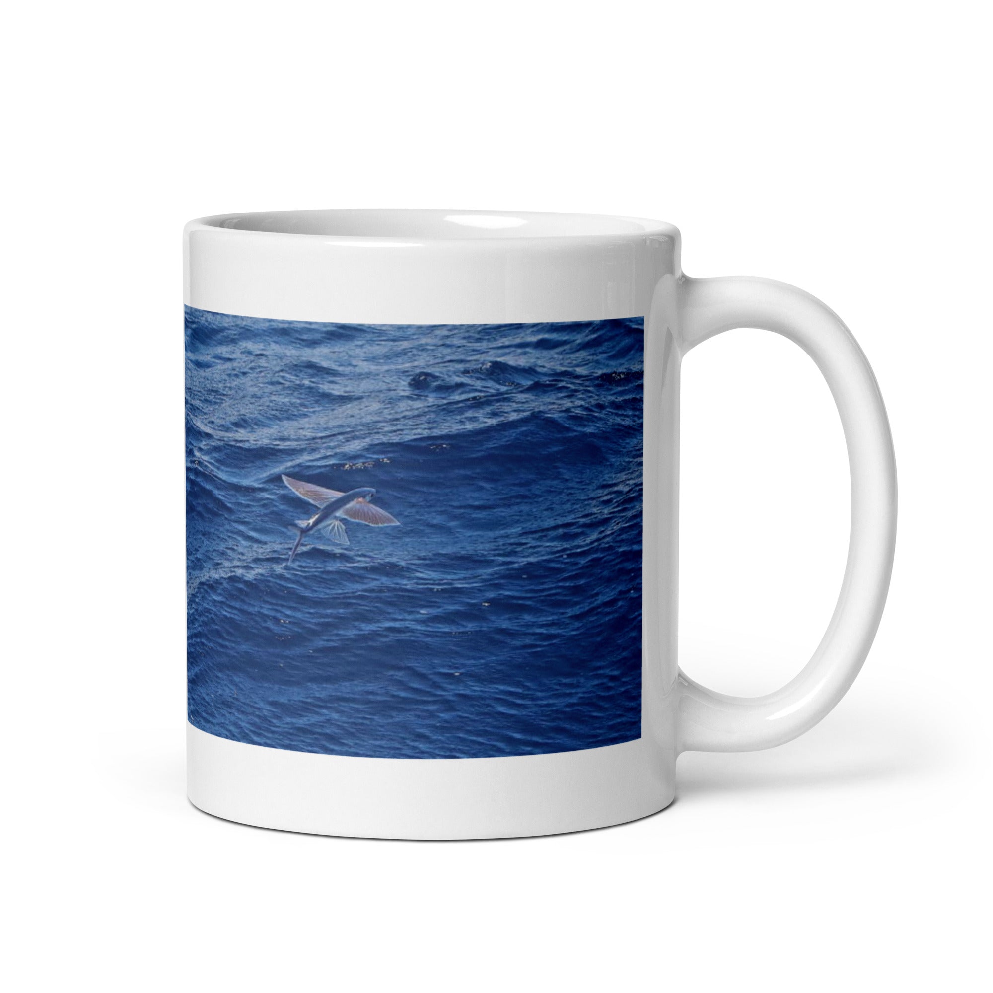 "Flying Fish Mug #1: The Winged Wave Rider (Ceramic)"