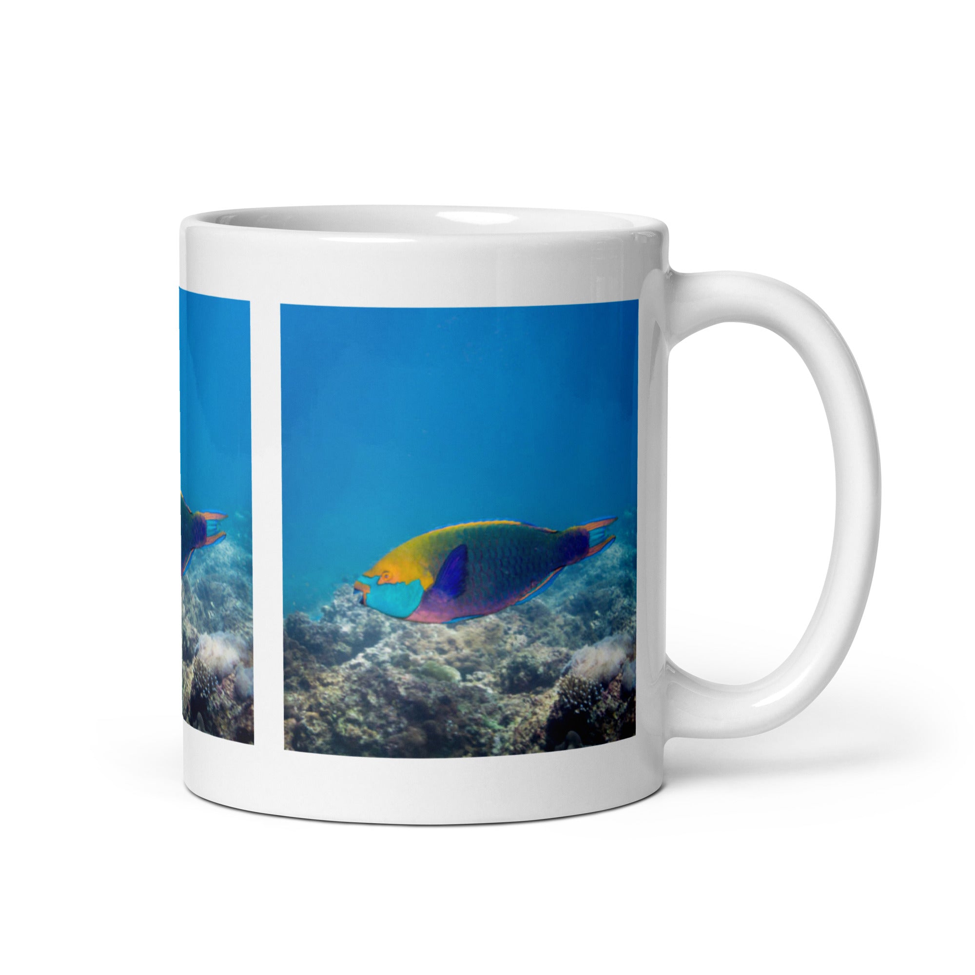 "Parrotfish Mug #1: The Coral Reef Sculptor (Ceramic)" - 0