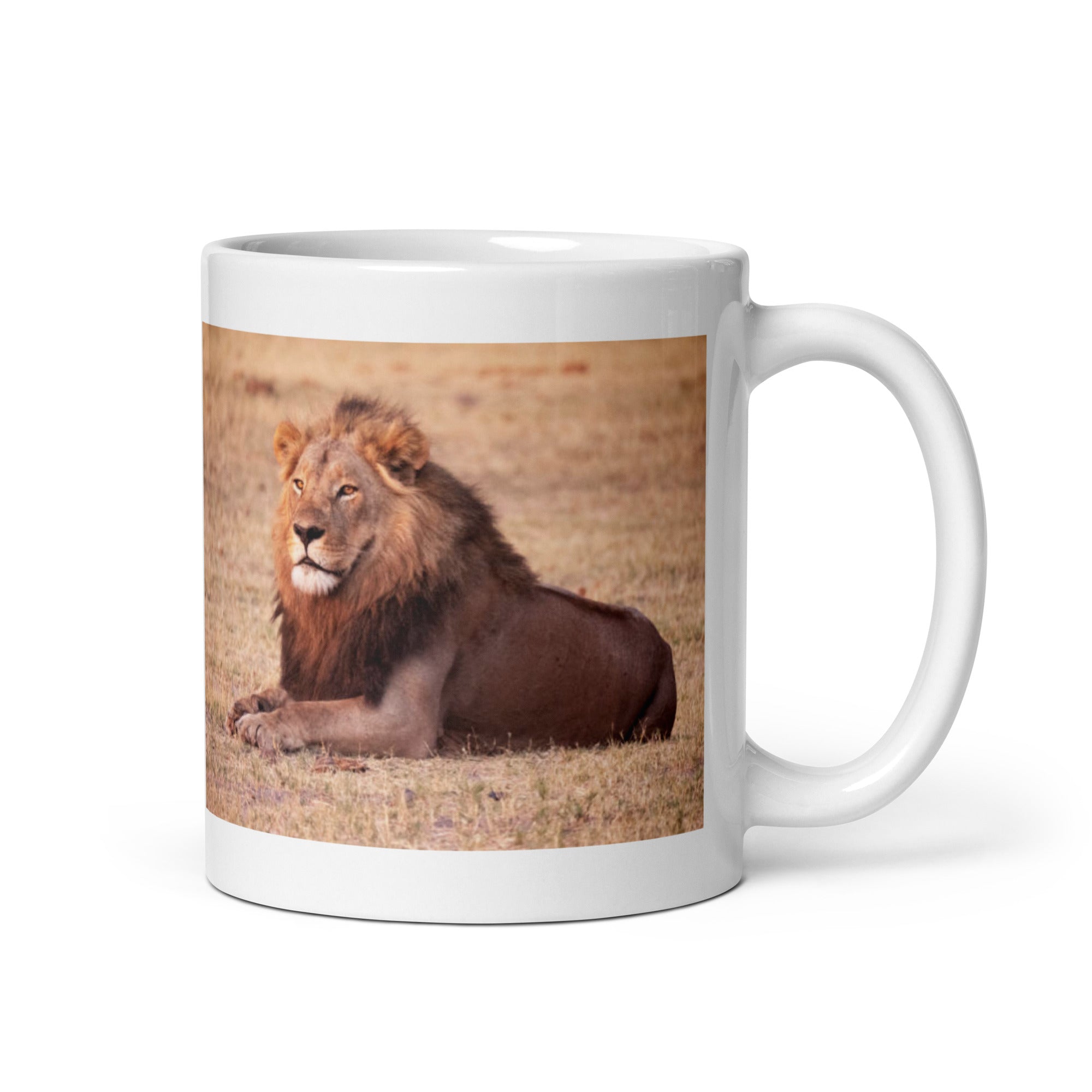 "Lion Mug #1: The King of the Savanna (Ceramic)" - 0