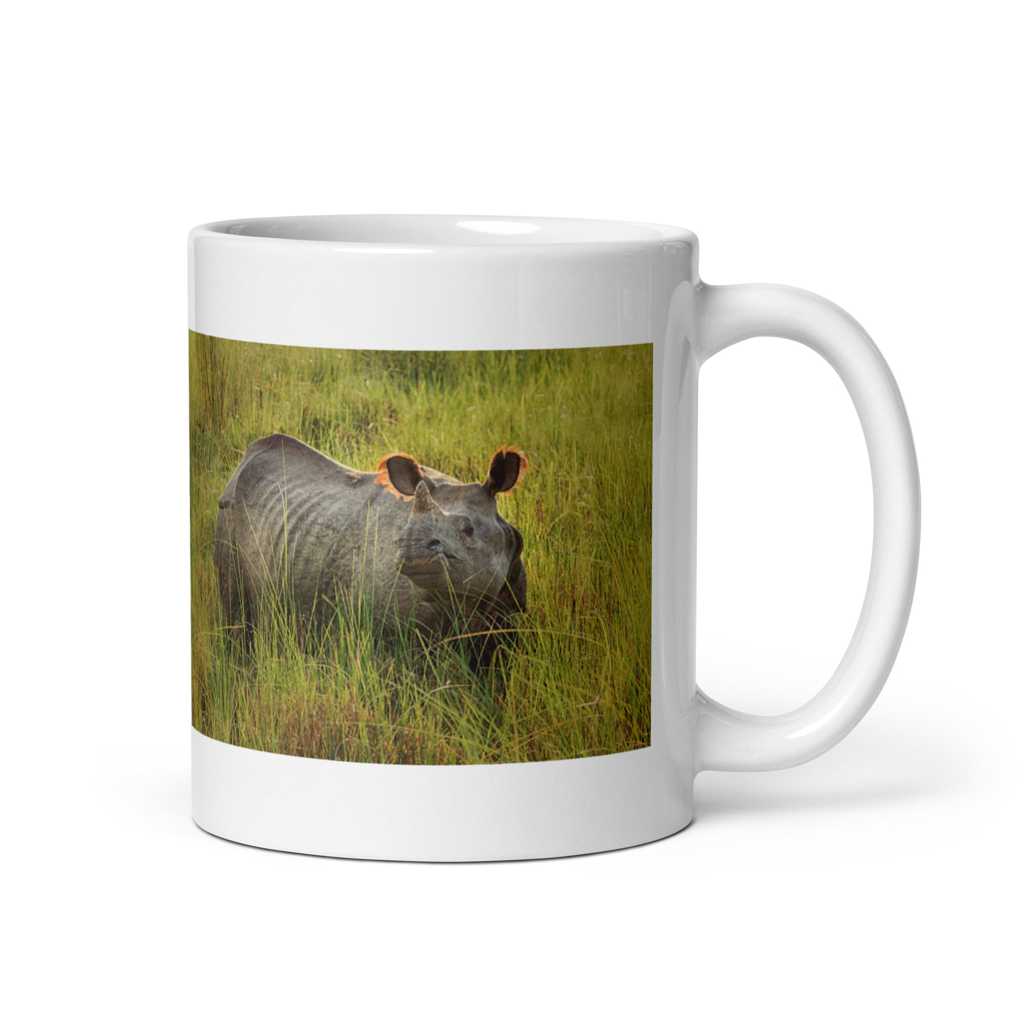 "Rhinoceros Mug #1: The Armored Grazer (Ceramic)" - 0