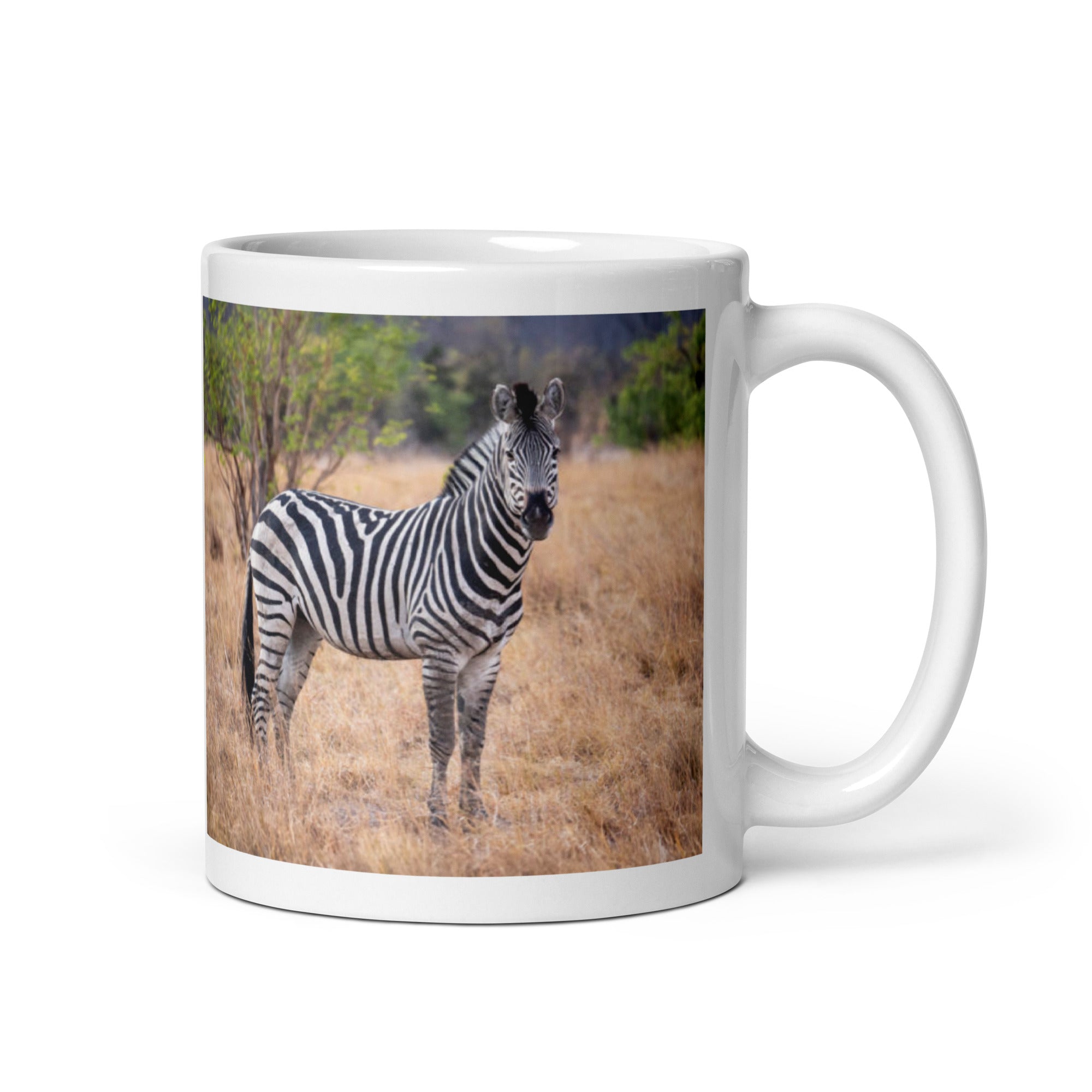 "Zebra Mug #1: The Striped Wanderer (Ceramic)" - 0