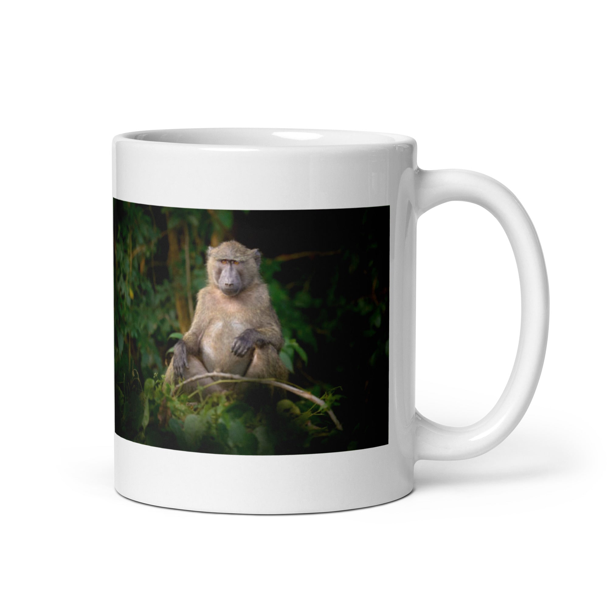 "Baboon Mug #1: The Savanna Socialite (Ceramic)" - 0