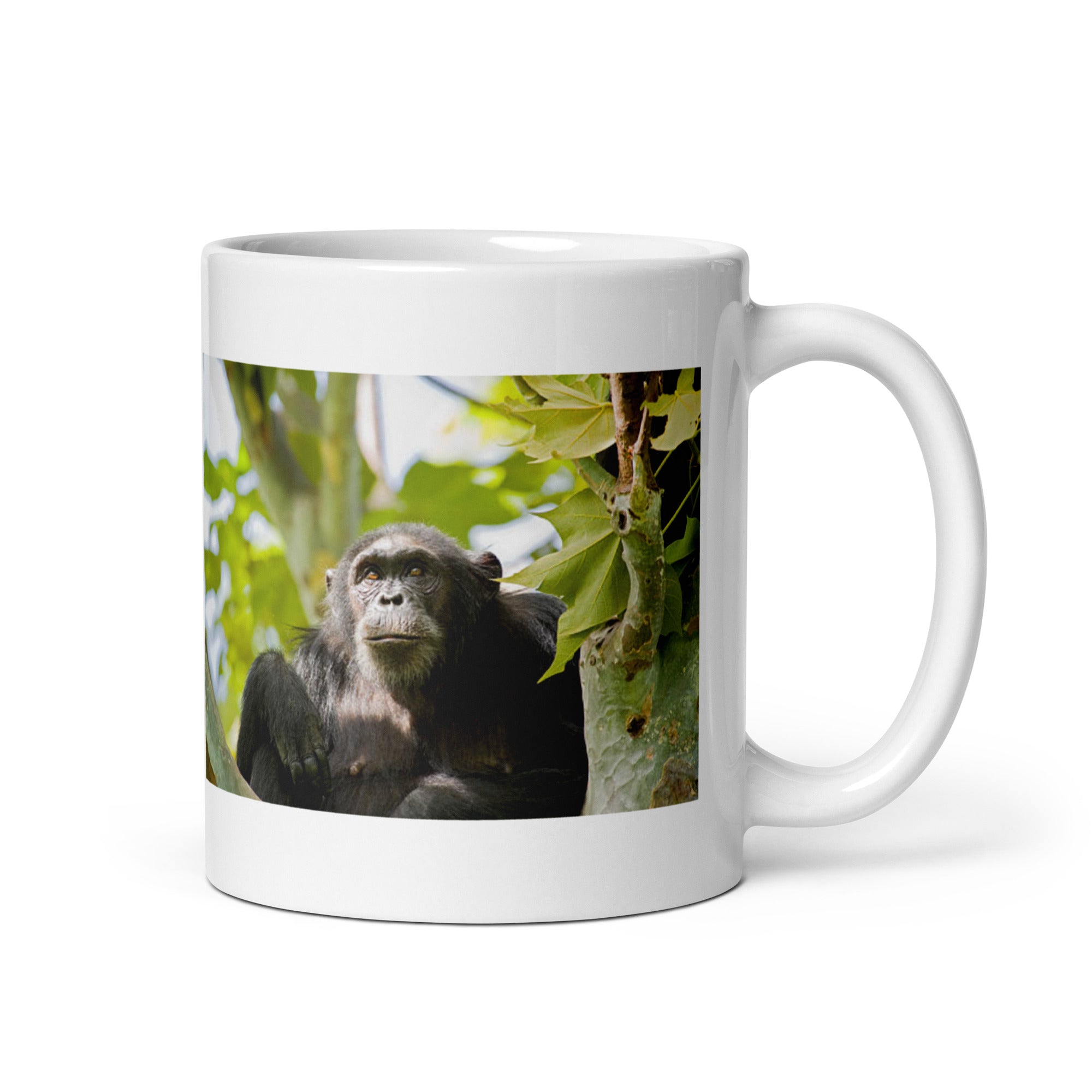 "Chimpanzee Mug #1: The Tool-Wielding Thinker (Ceramic)" - 0