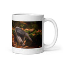 11 oz. white ceramic anteater mug showing an anteater in its natural habitat