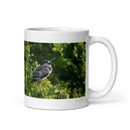 11 oz. white ceramic kingfisher mug showing a kingfisher in its natural habitat