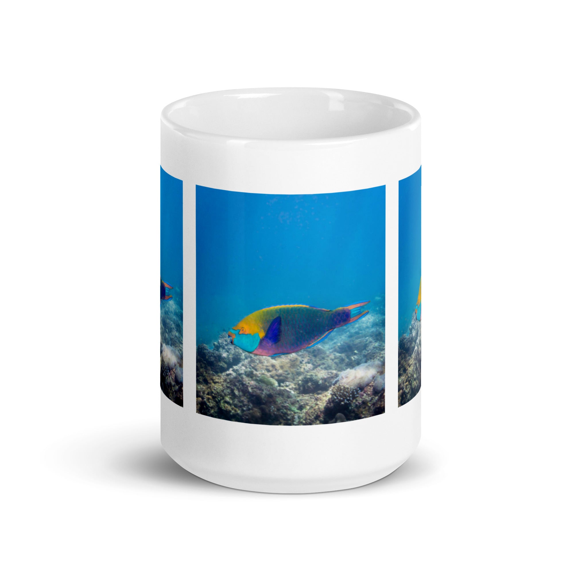 "Parrotfish Mug #1: The Coral Reef Sculptor (Ceramic)"