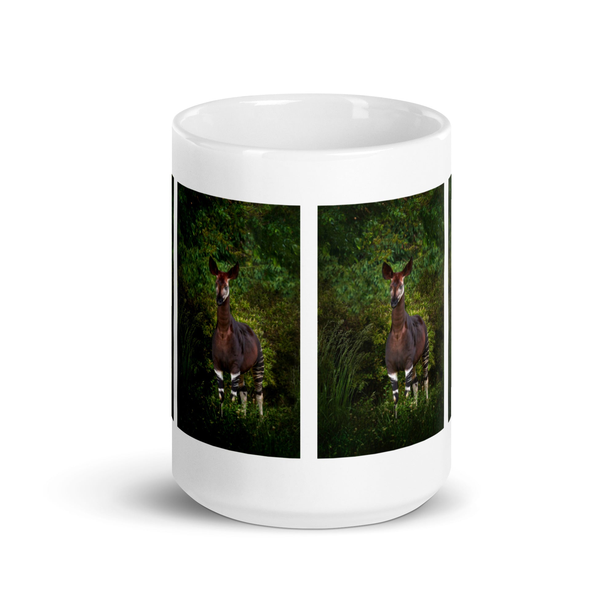 "Okapi Mug #1: The Forest Zebra (Ceramic)"