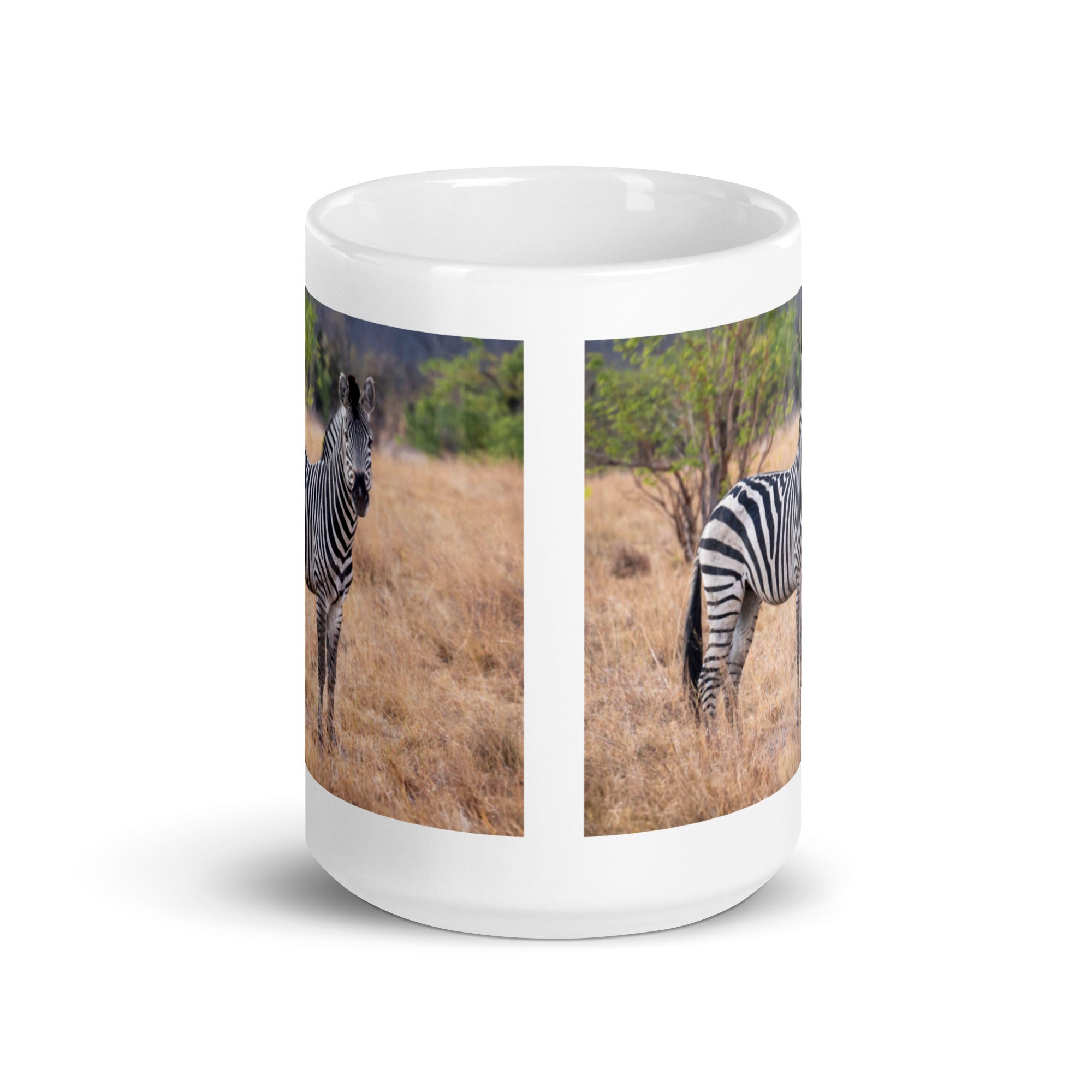 "Zebra Mug #1: The Striped Wanderer (Ceramic)"