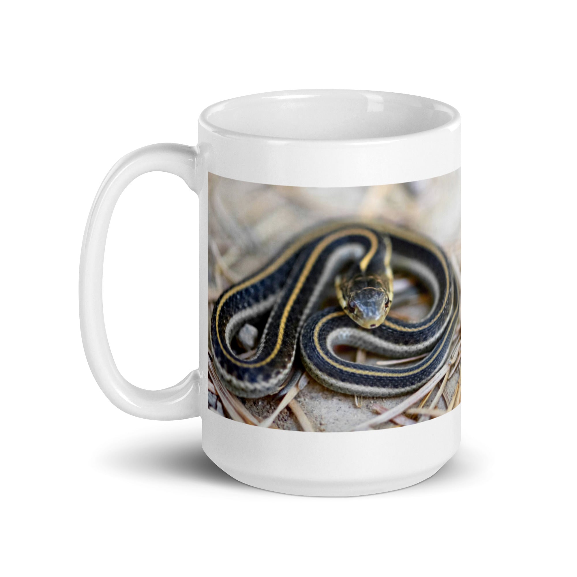 "Garter Snake Mug #1:  Elegance and Simplicity of the Garden  (Ceramic)"