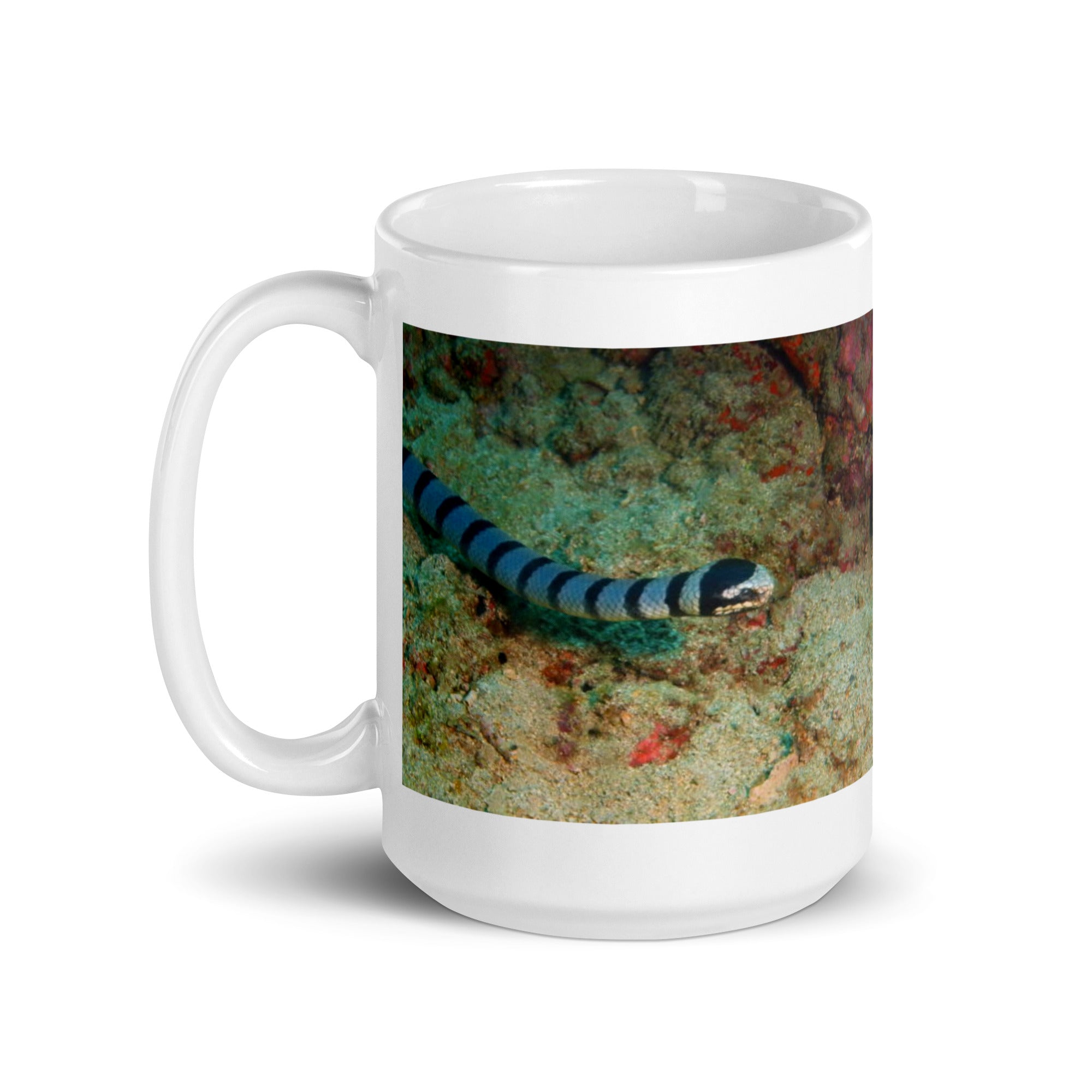 "Sea Snake Mug #1: Grace and Mystery of the Ocean  (Ceramic)"