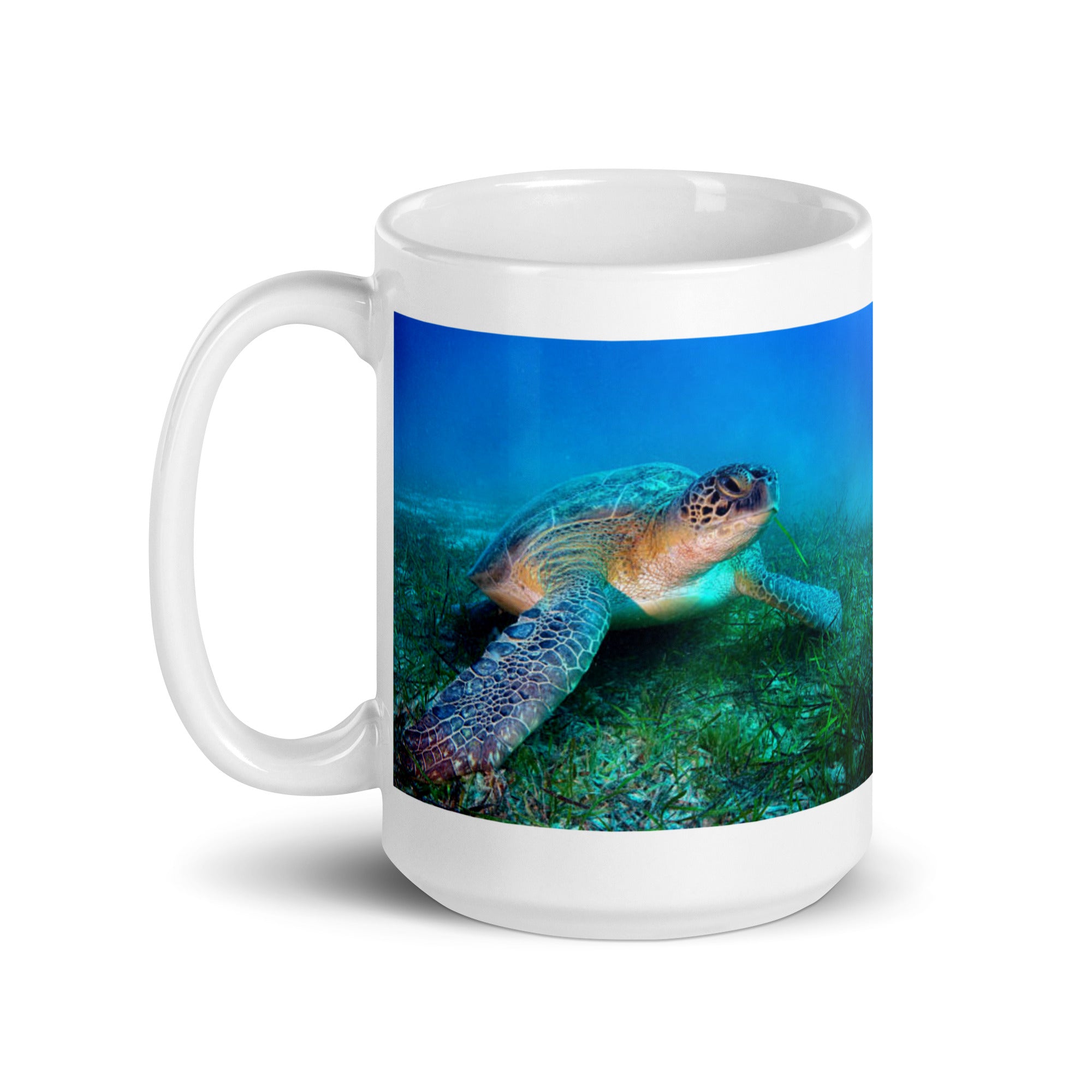 "Sea Turtle Ceramic Mug #1:  Serenity and Wisdom of the Ocean  (Ceramic)"