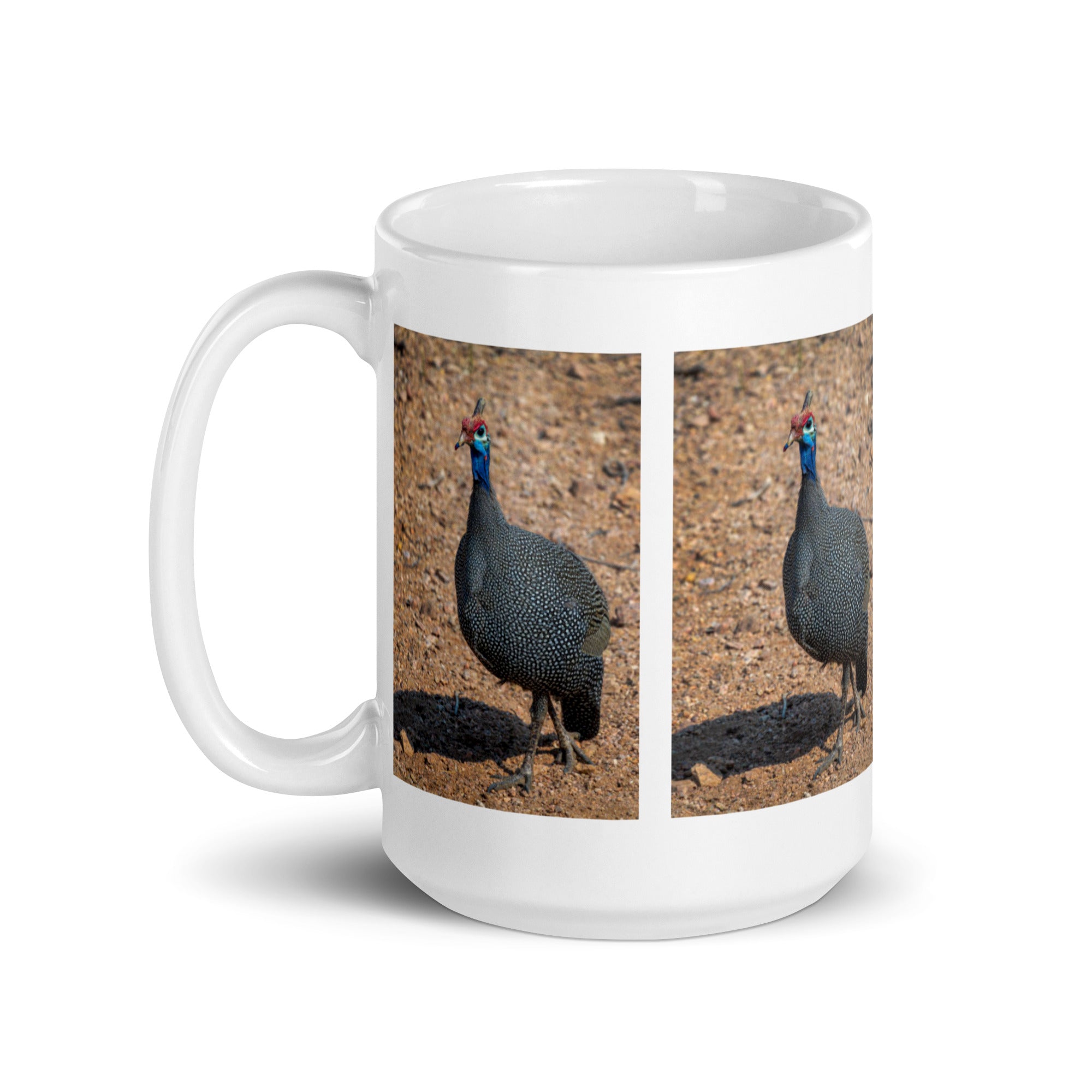 "Guinea Fowl Mug #1: The Spotted Sentinel (Ceramic)"