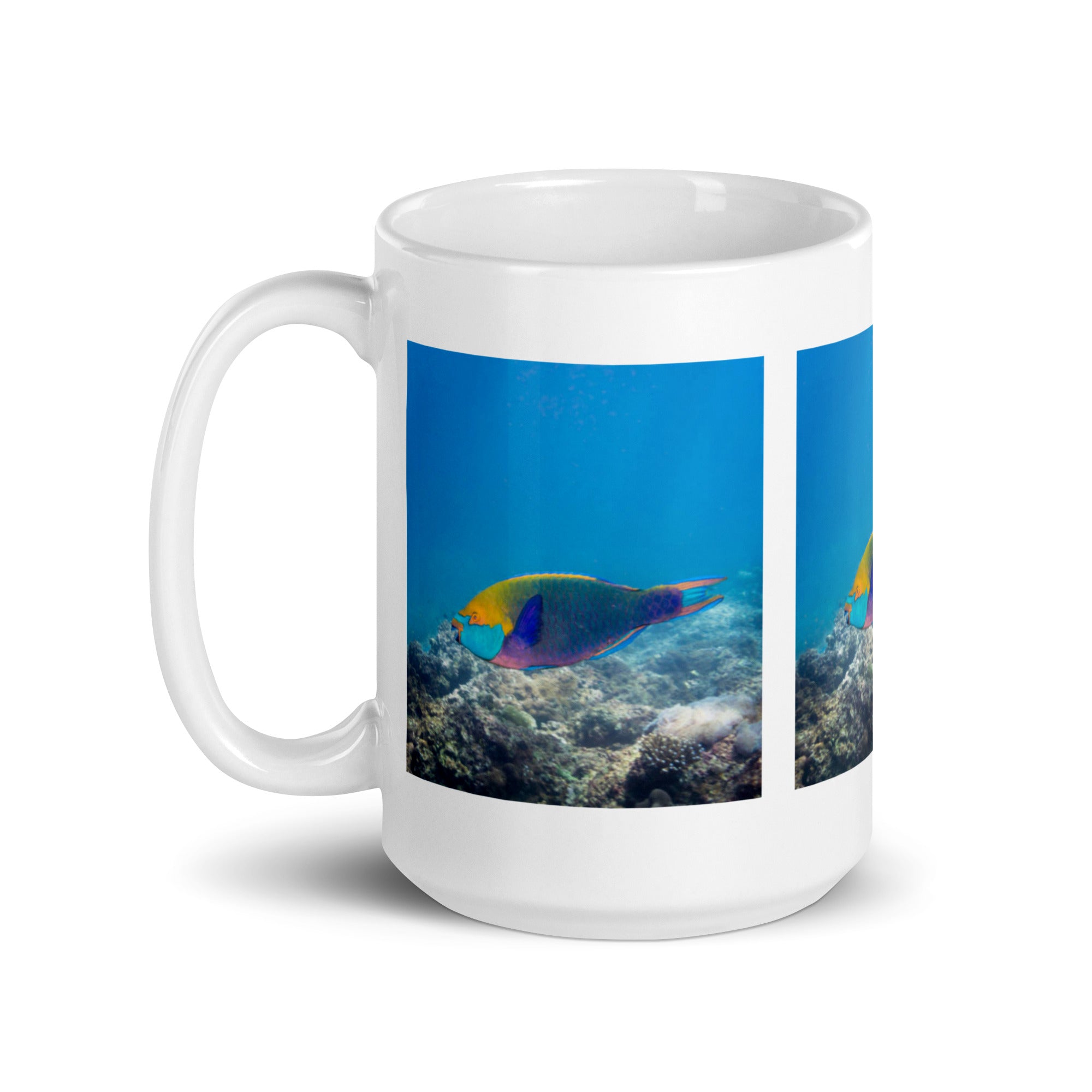 "Parrotfish Mug #1: The Coral Reef Sculptor (Ceramic)"