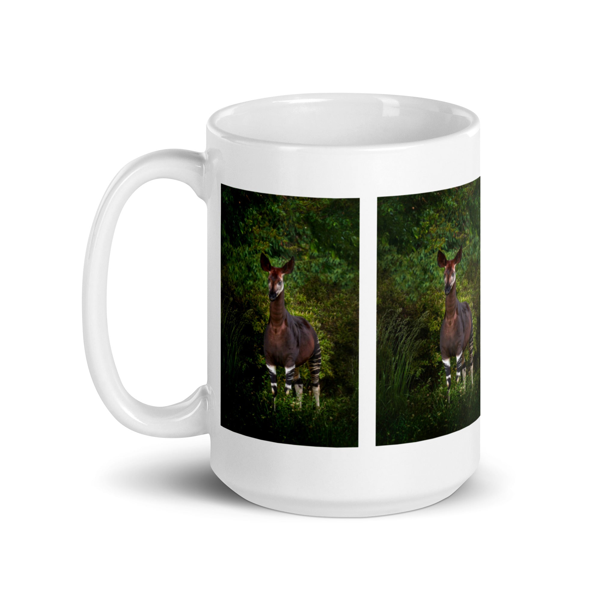 "Okapi Mug #1: The Forest Zebra (Ceramic)"