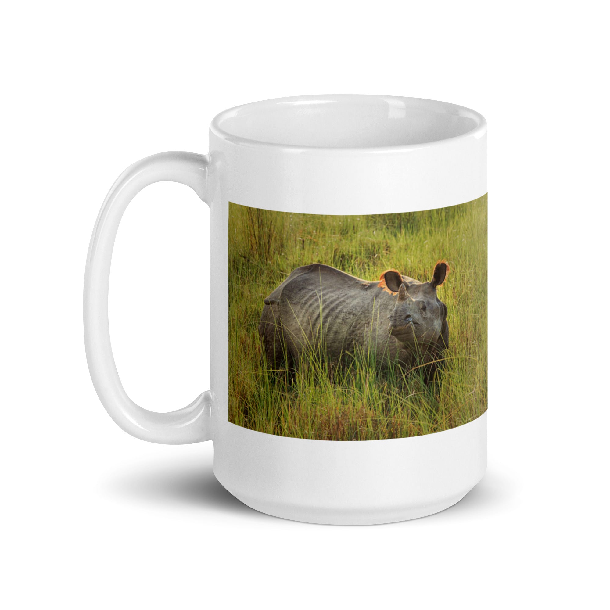 "Rhinoceros Mug #1: The Armored Grazer (Ceramic)"