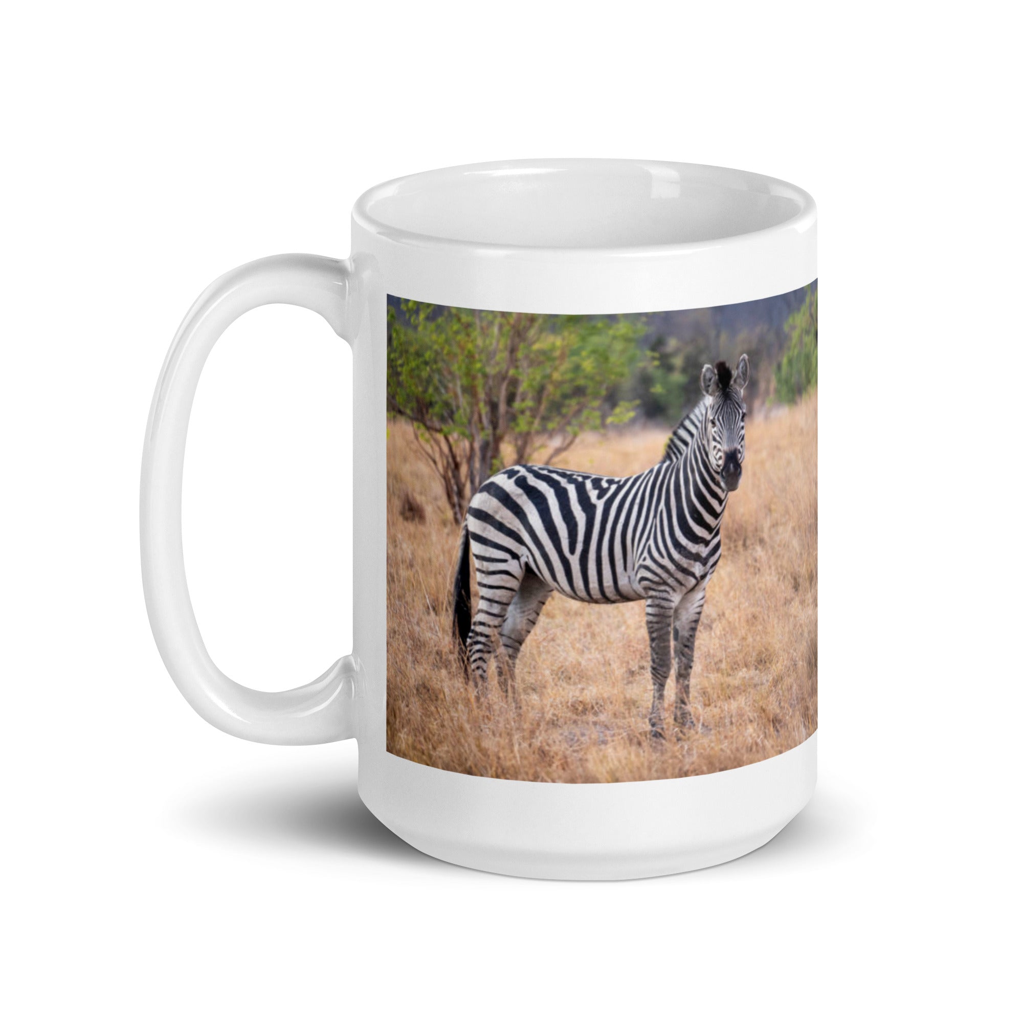 "Zebra Mug #1: The Striped Wanderer (Ceramic)"