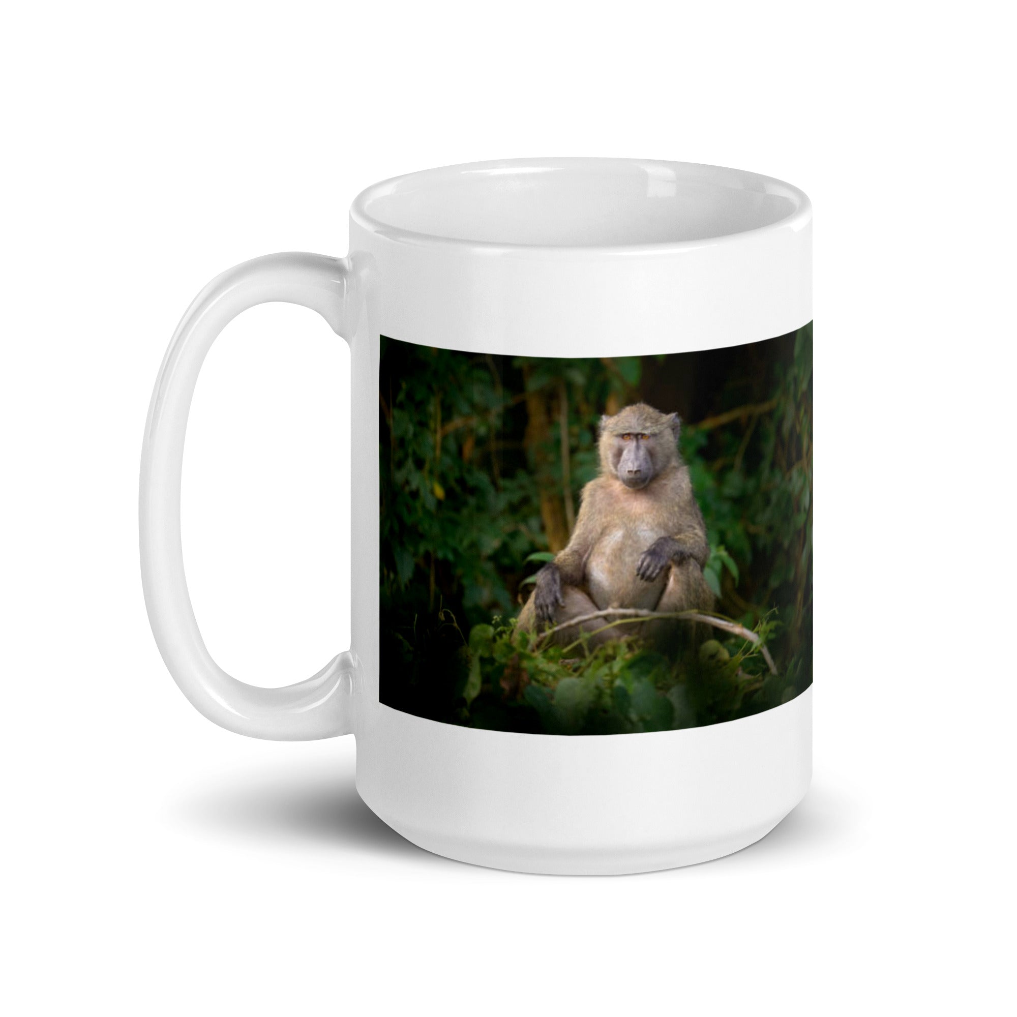 "Baboon Mug #1: The Savanna Socialite (Ceramic)"