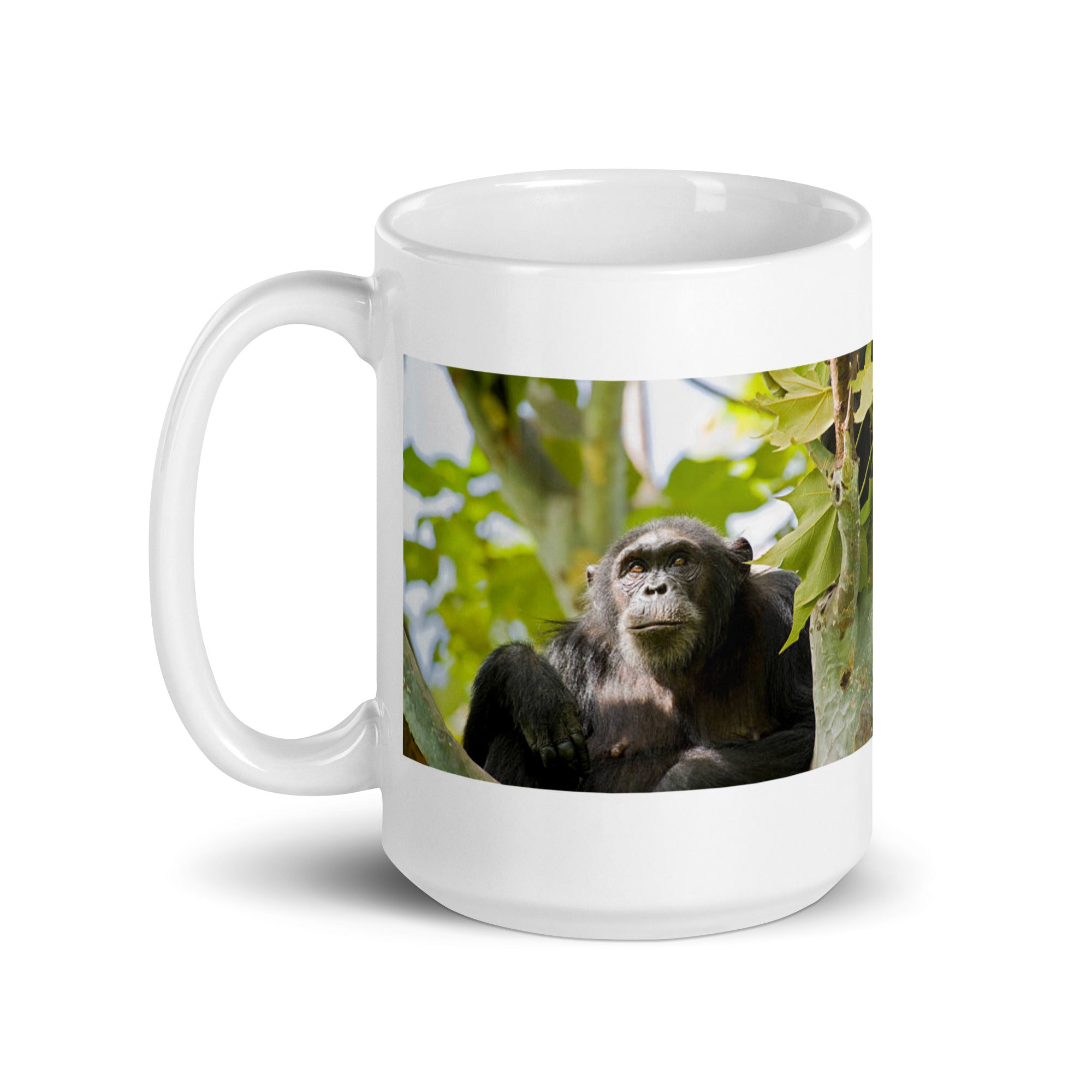 "Chimpanzee Mug #1: The Tool-Wielding Thinker (Ceramic)"