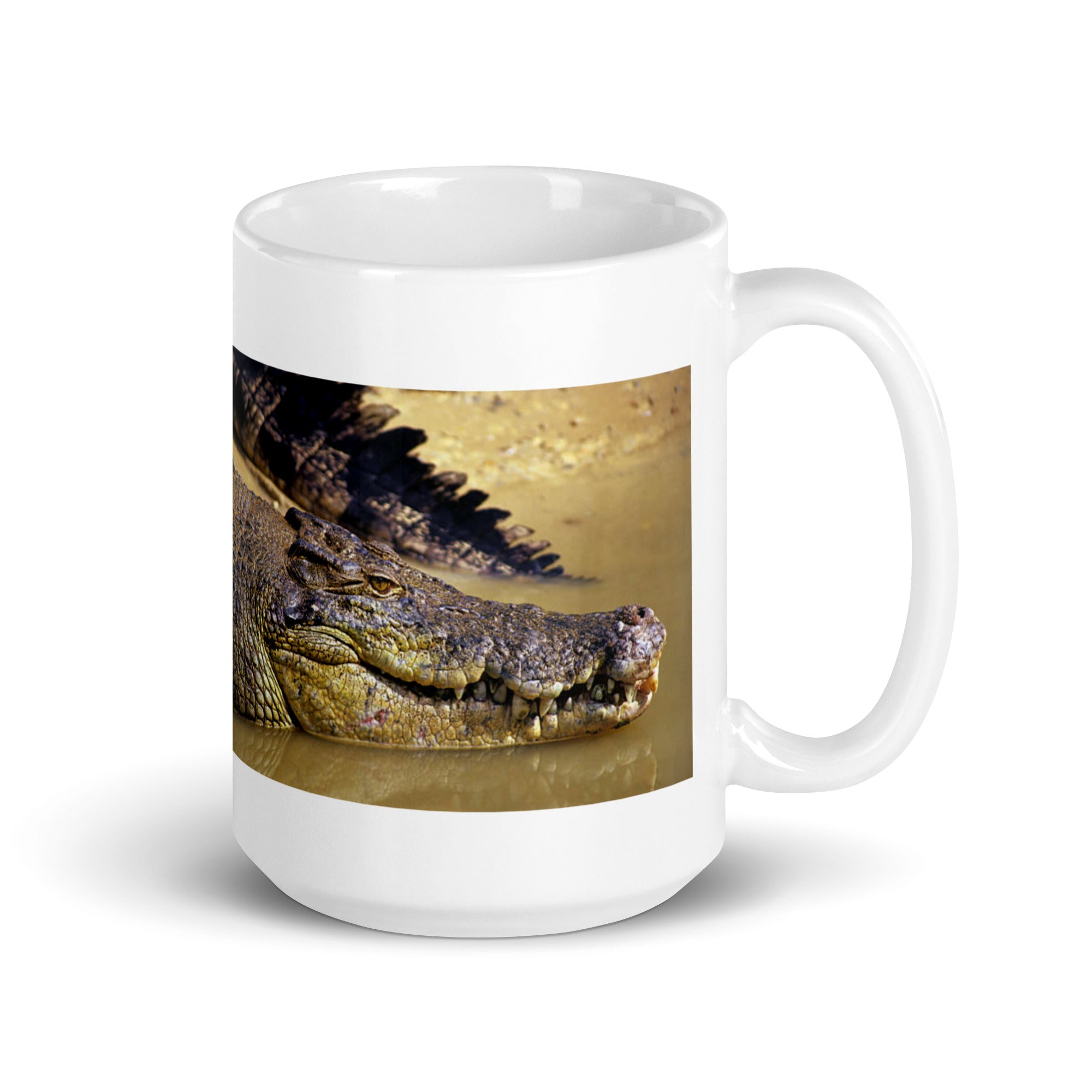 "Crocodile Mug #1:  Power and Majesty of the Swamp (Ceramic)"