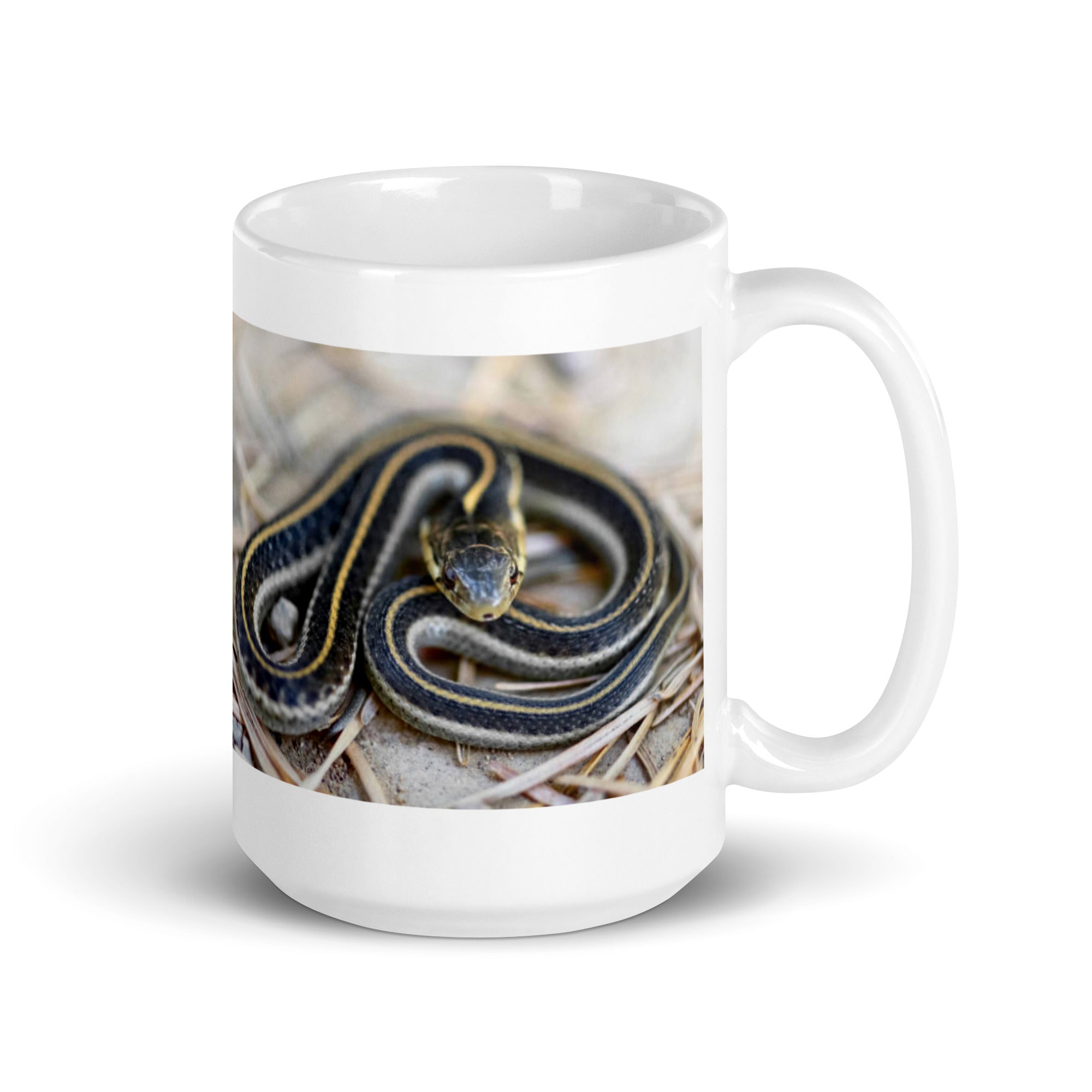 "Garter Snake Mug #1:  Elegance and Simplicity of the Garden  (Ceramic)"