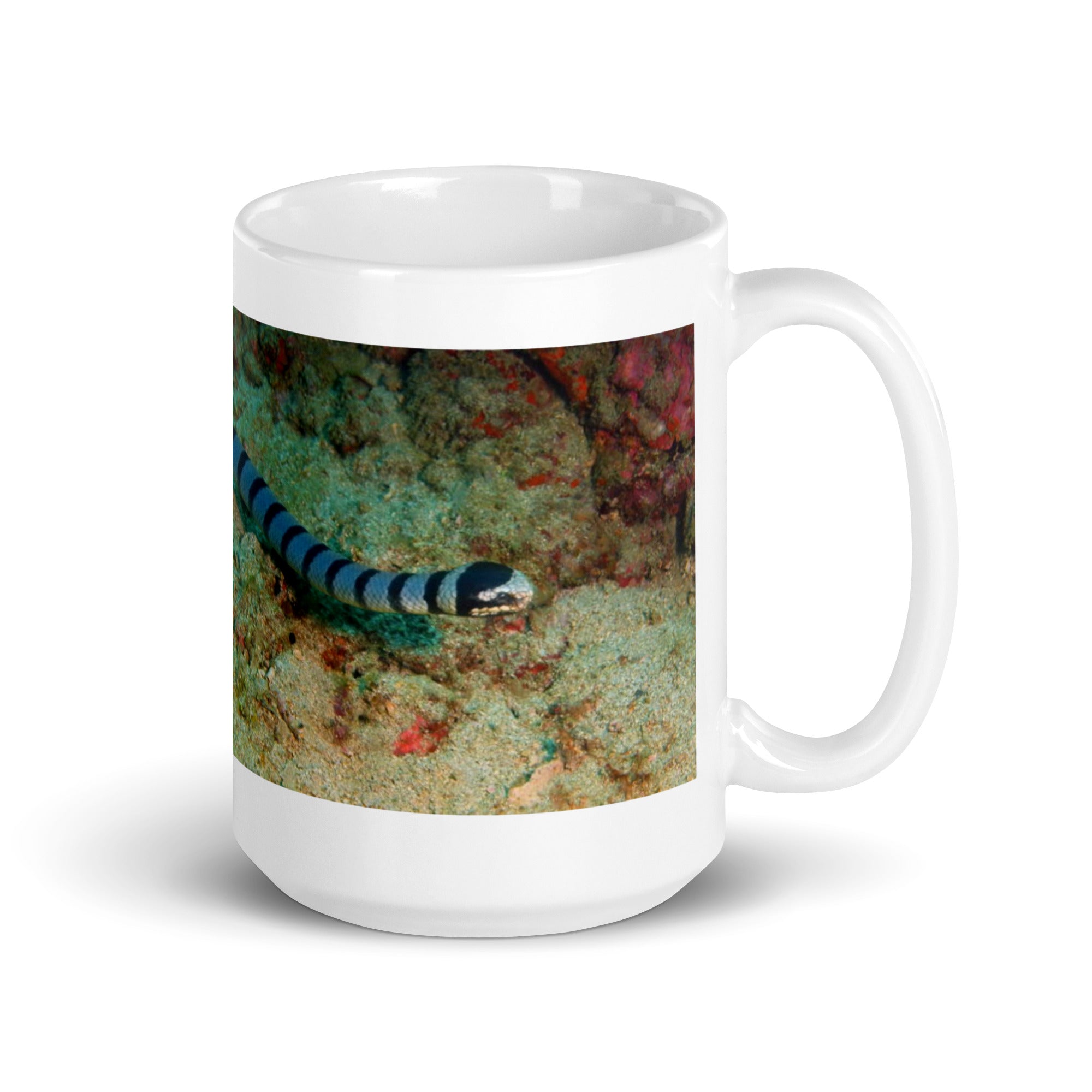 "Sea Snake Mug #1: Grace and Mystery of the Ocean  (Ceramic)"