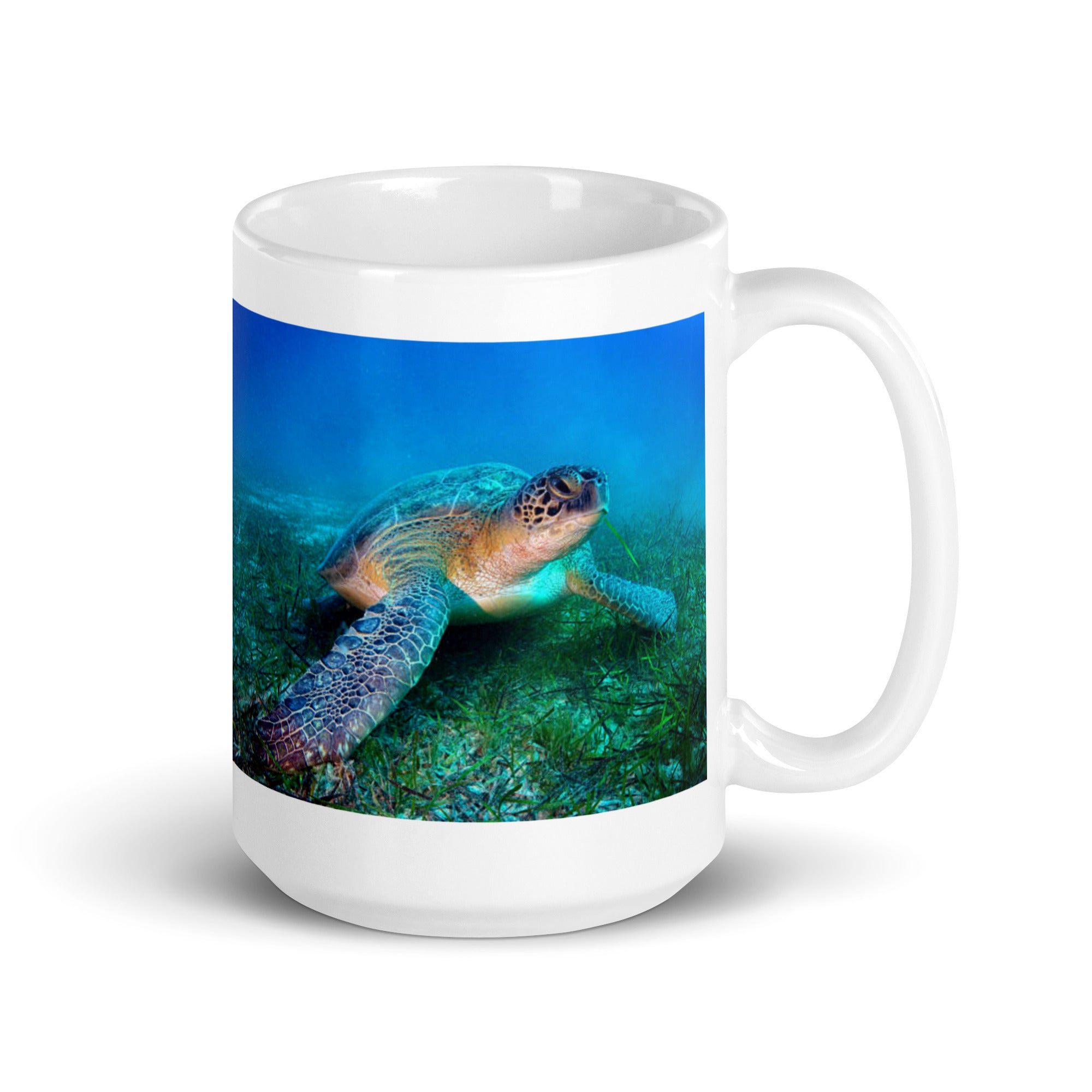 "Sea Turtle Ceramic Mug #1:  Serenity and Wisdom of the Ocean  (Ceramic)"