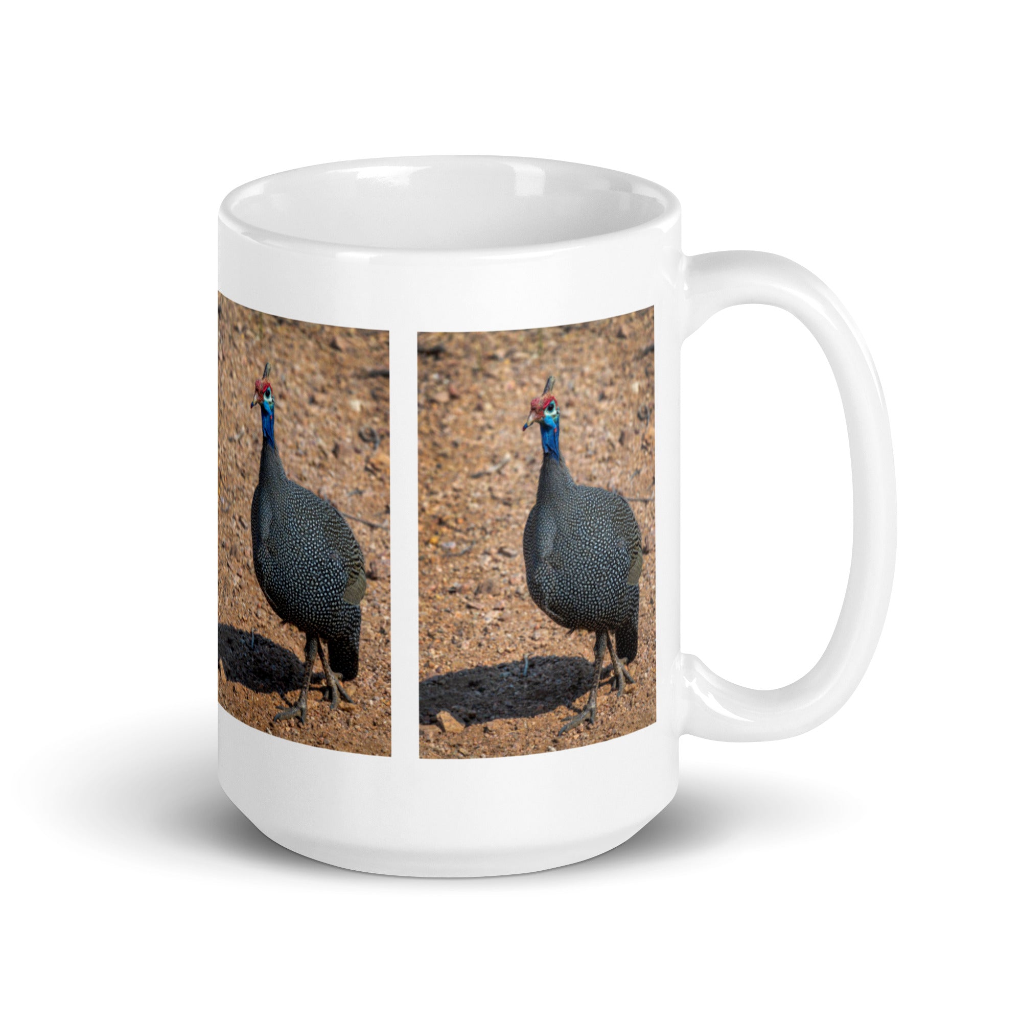 "Guinea Fowl Mug #1: The Spotted Sentinel (Ceramic)"