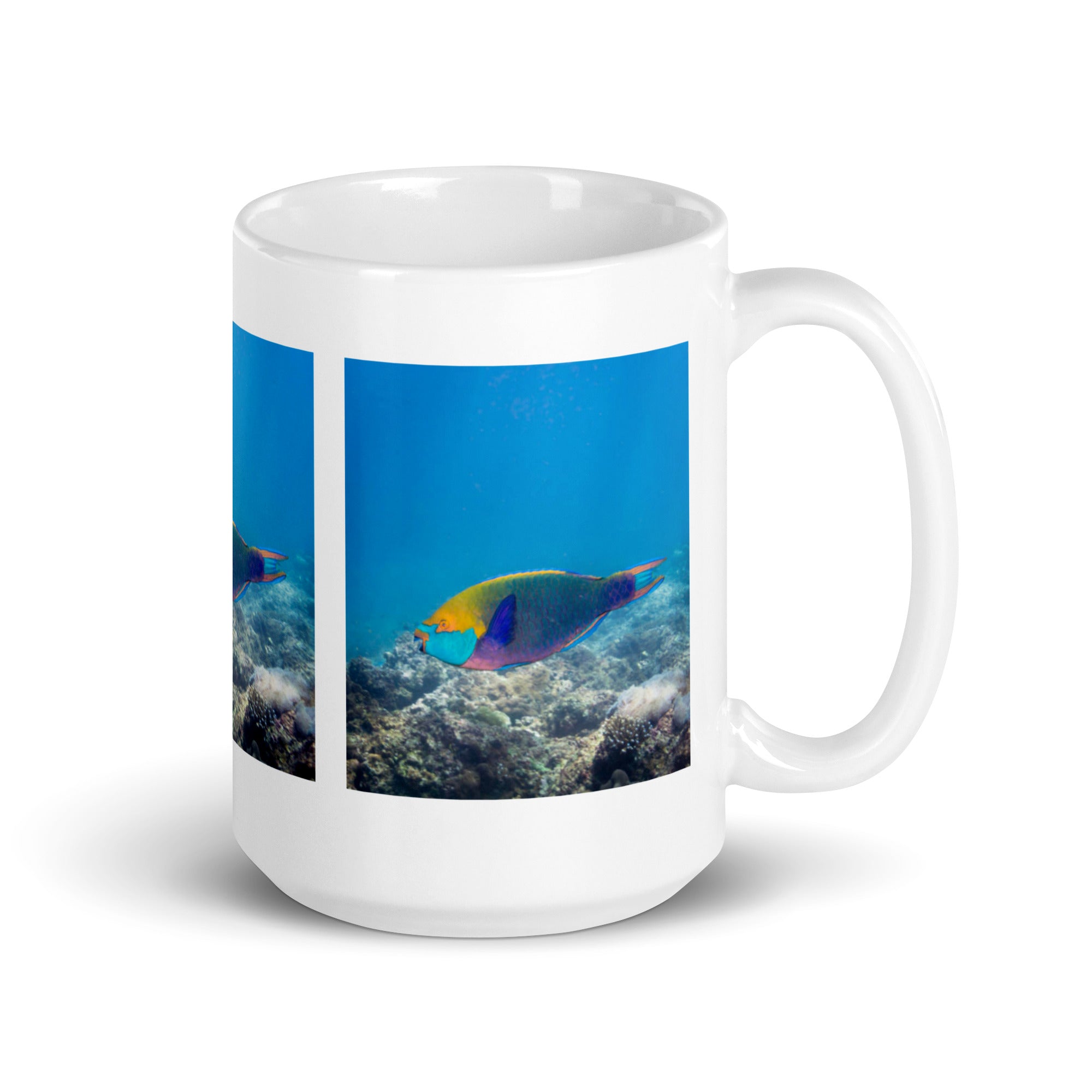 "Parrotfish Mug #1: The Coral Reef Sculptor (Ceramic)"